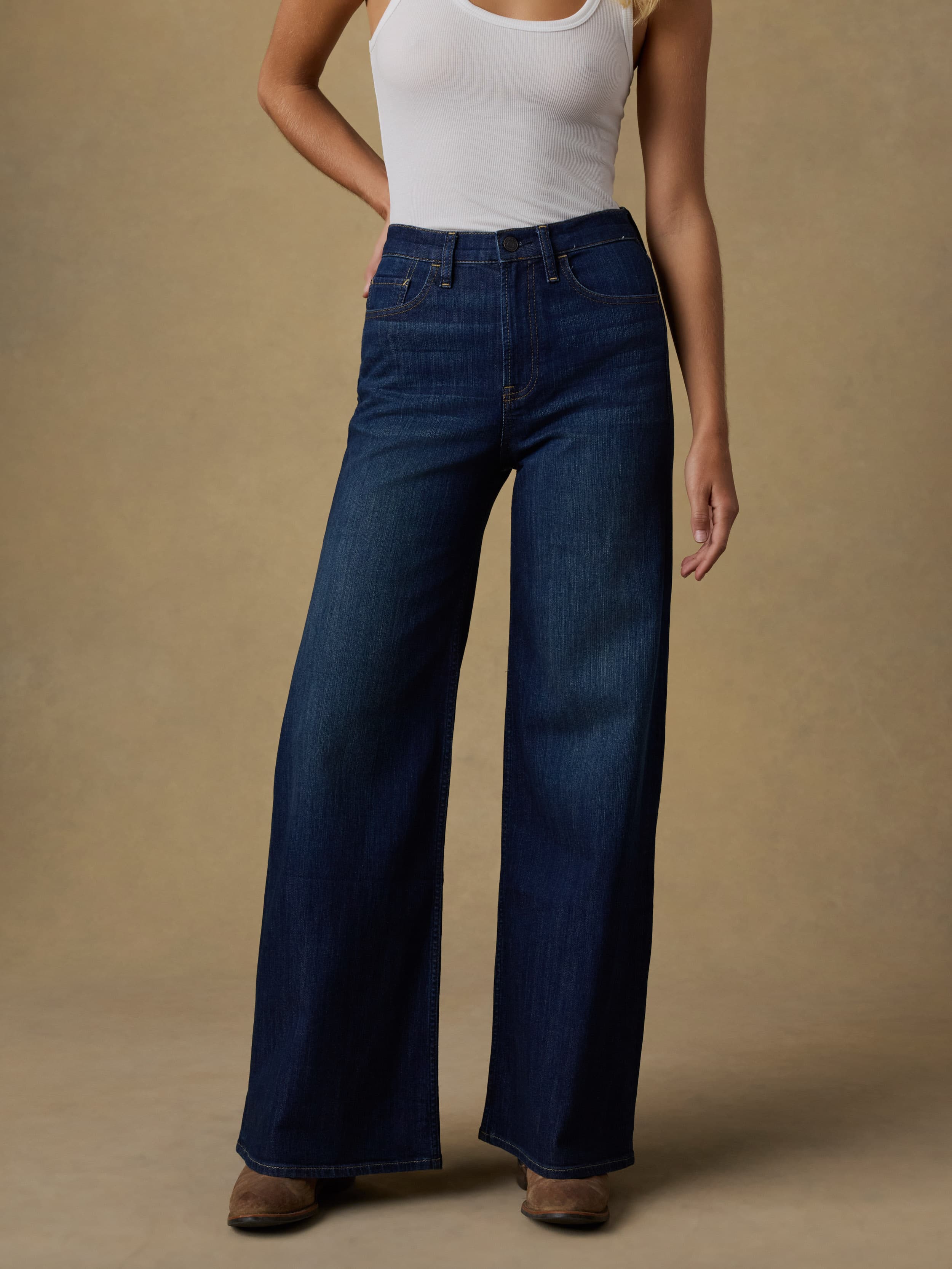 Saturday Denim Wide Leg - Dark Sea Wash | Faherty Brand
