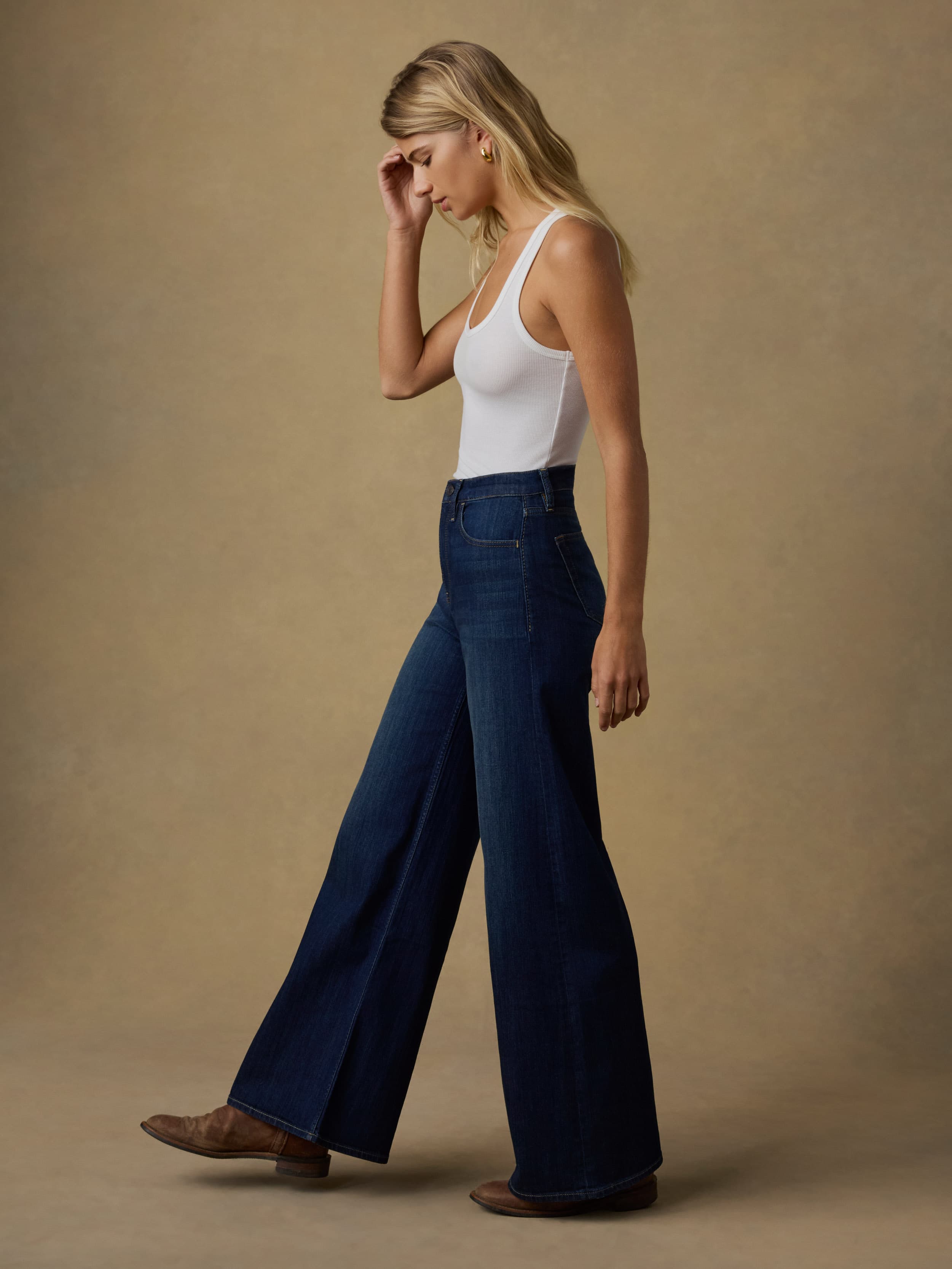 Saturday Denim Wide Leg - Dark Sea Wash | Faherty Brand