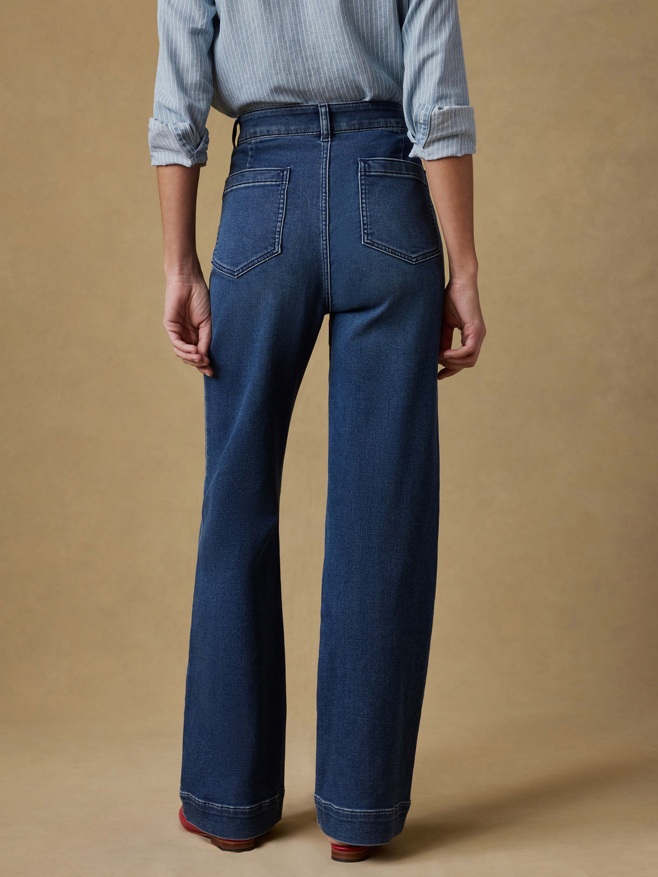 Stretch Terry Patch Pocket Pant - Creekstone Wash | Faherty Brand