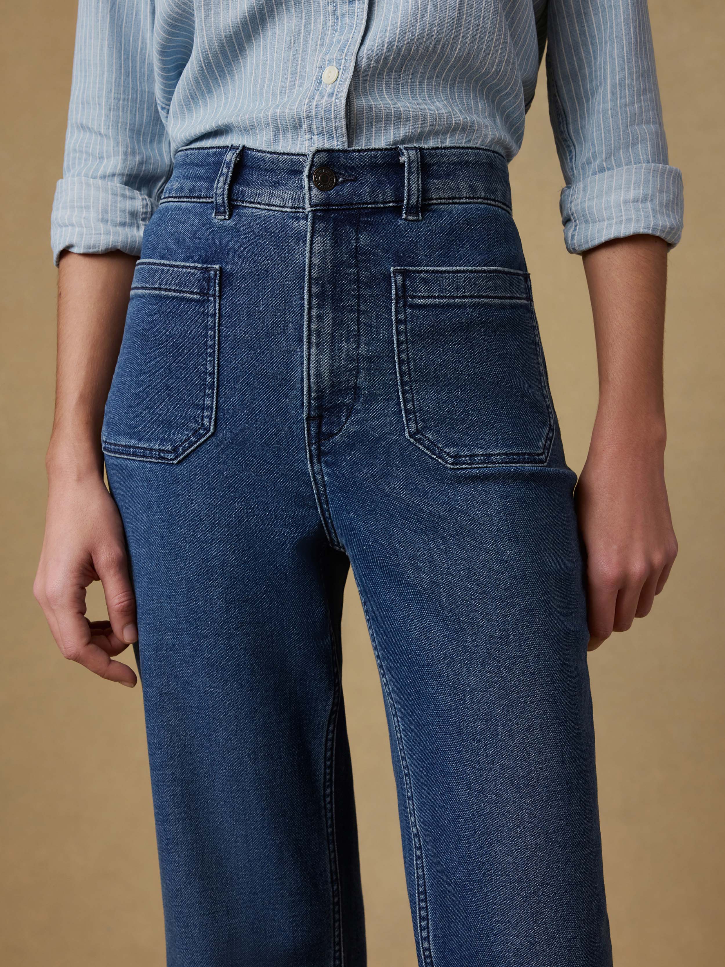 Stretch Terry Patch Pocket Pant - Creekstone Wash | Faherty Brand