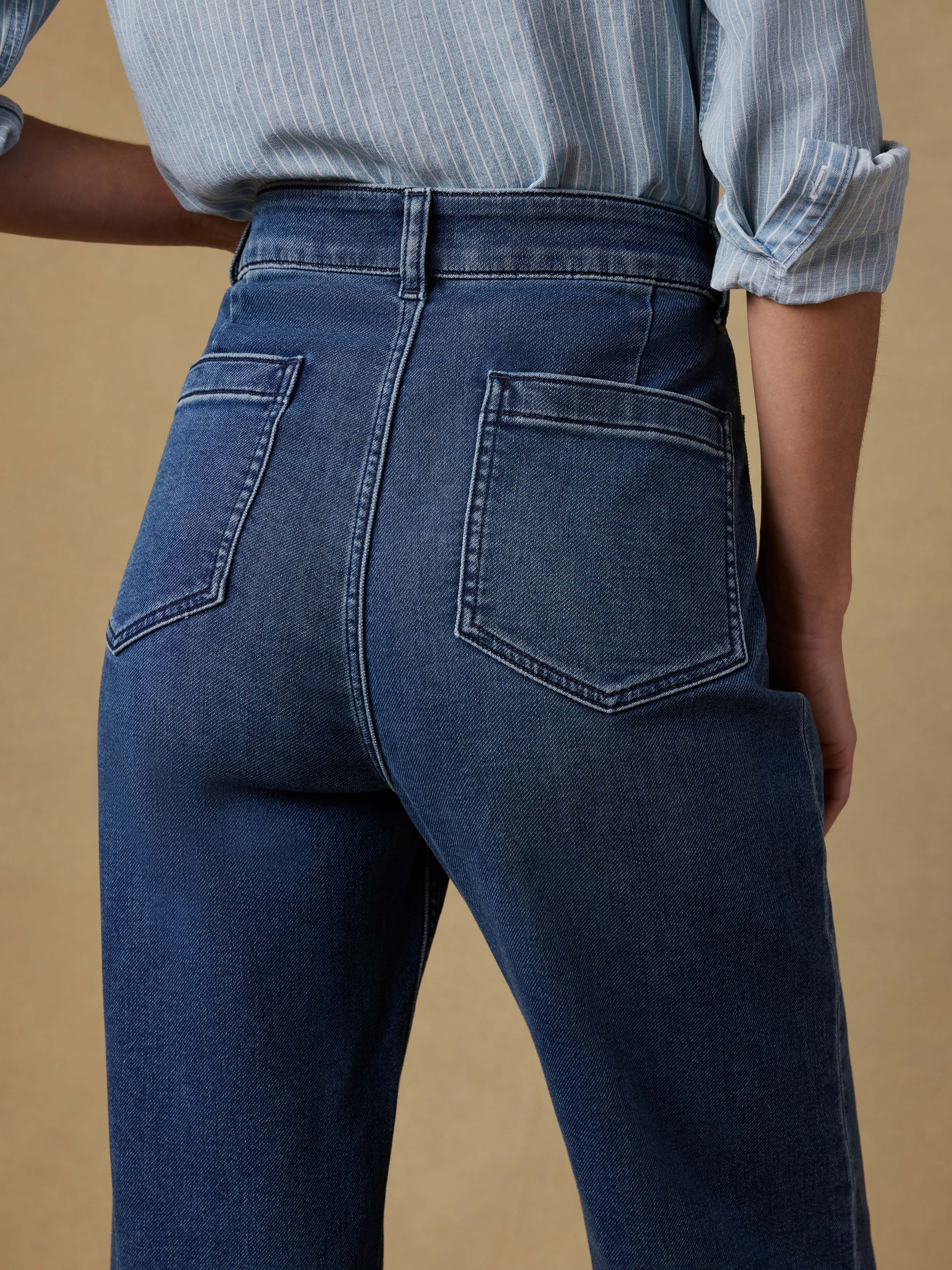 Stretch Terry Patch Pocket Pant - Creekstone Wash | Faherty Brand