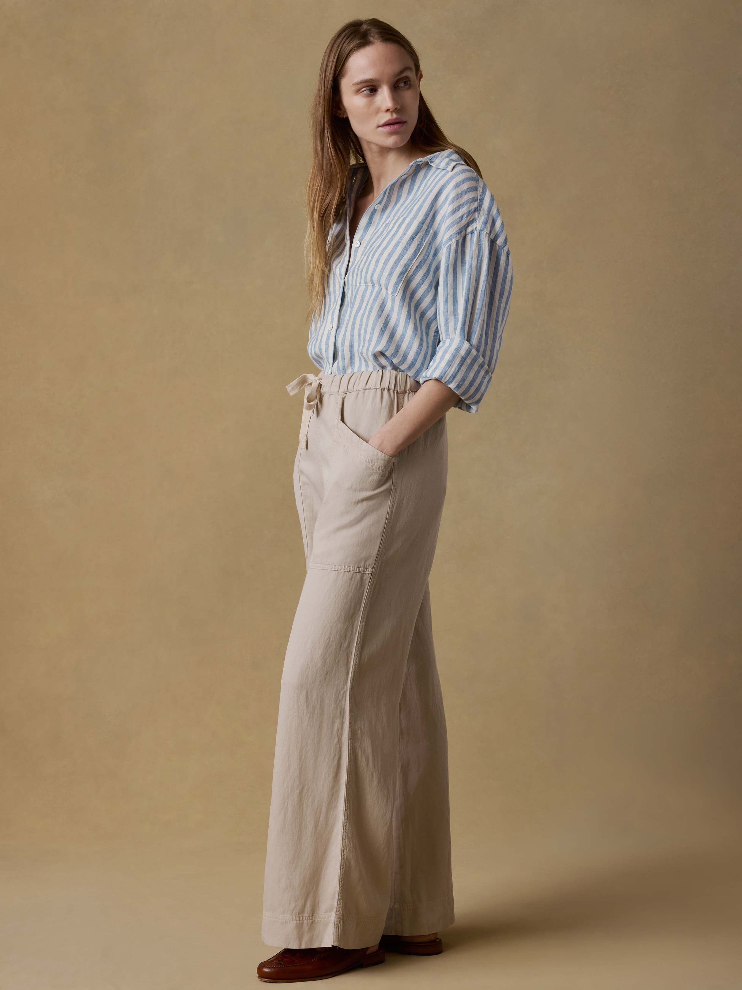 Topanga Drape Pant - Wheaten | Faherty Brand