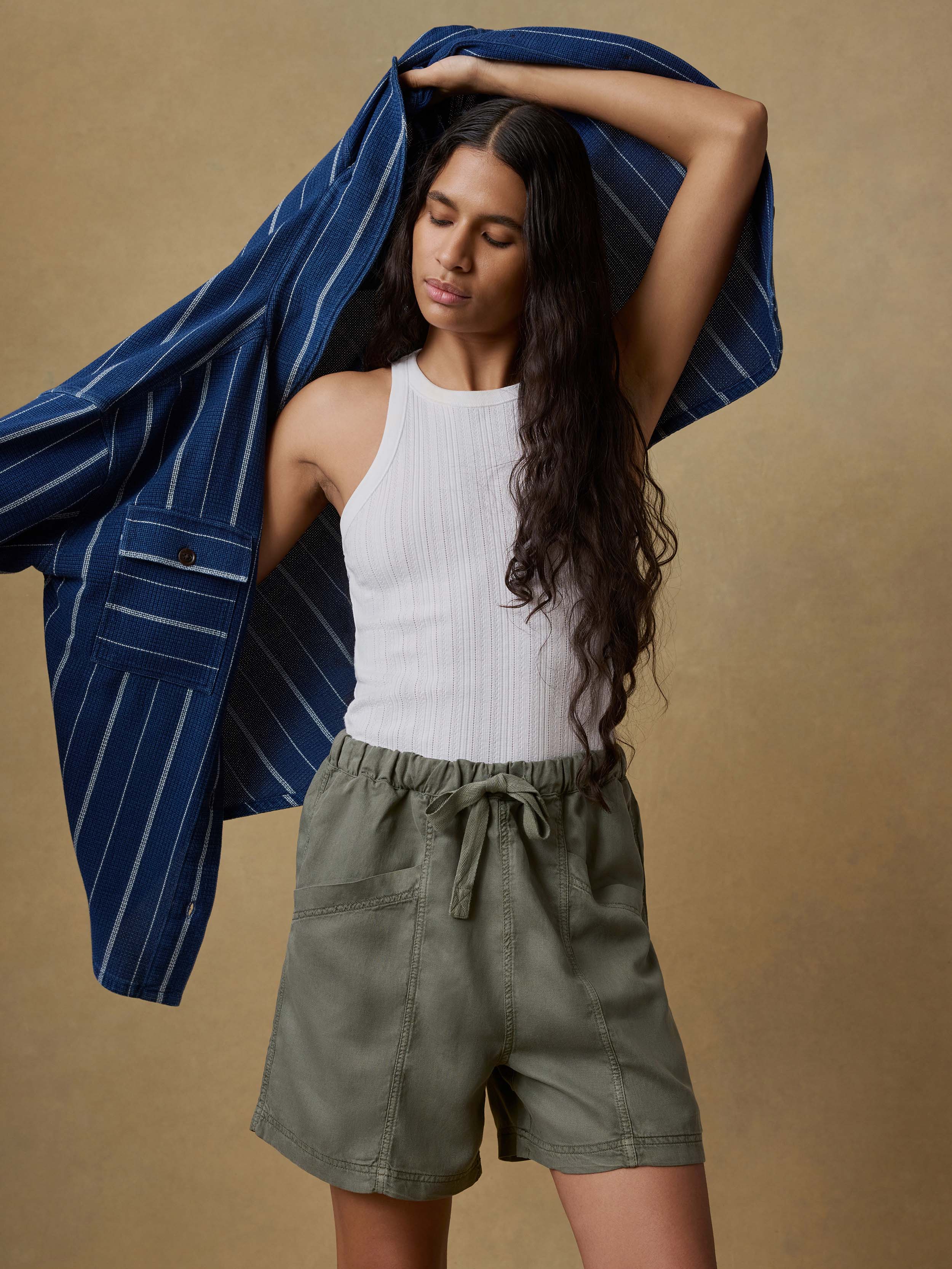 Topanga Drape Short - Thyme | Faherty Brand