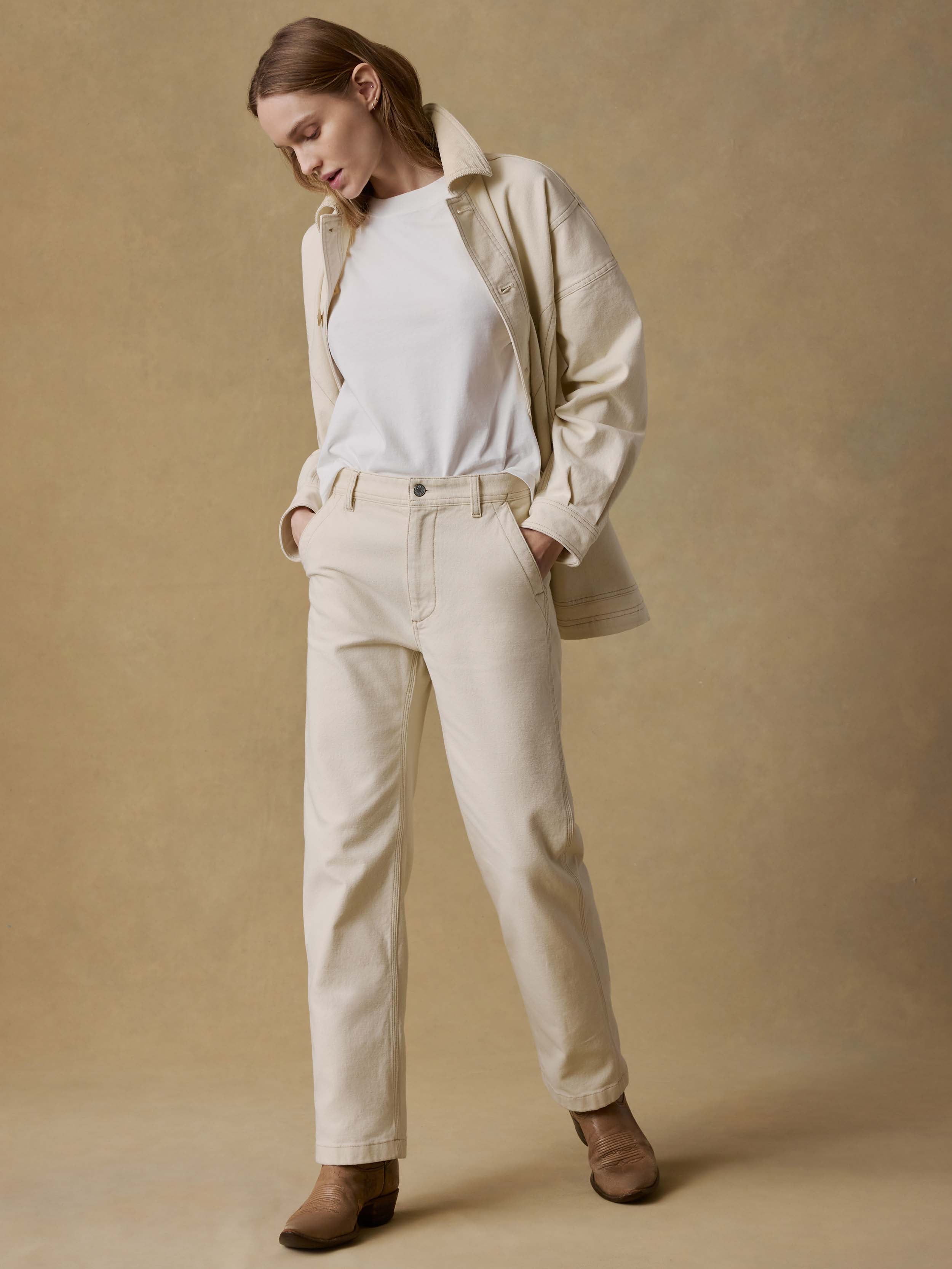 Sunwashed Canvas Dockside Pant - Sea Salt | Faherty Brand