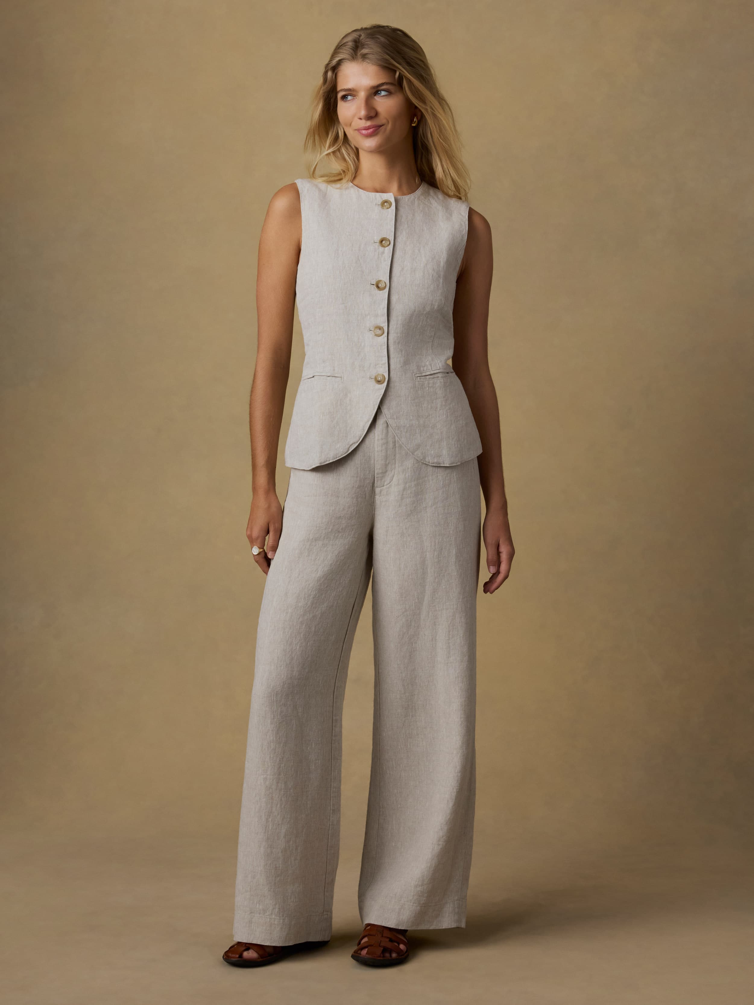 Sun Strider Linen Pant - Flax | Faherty Brand