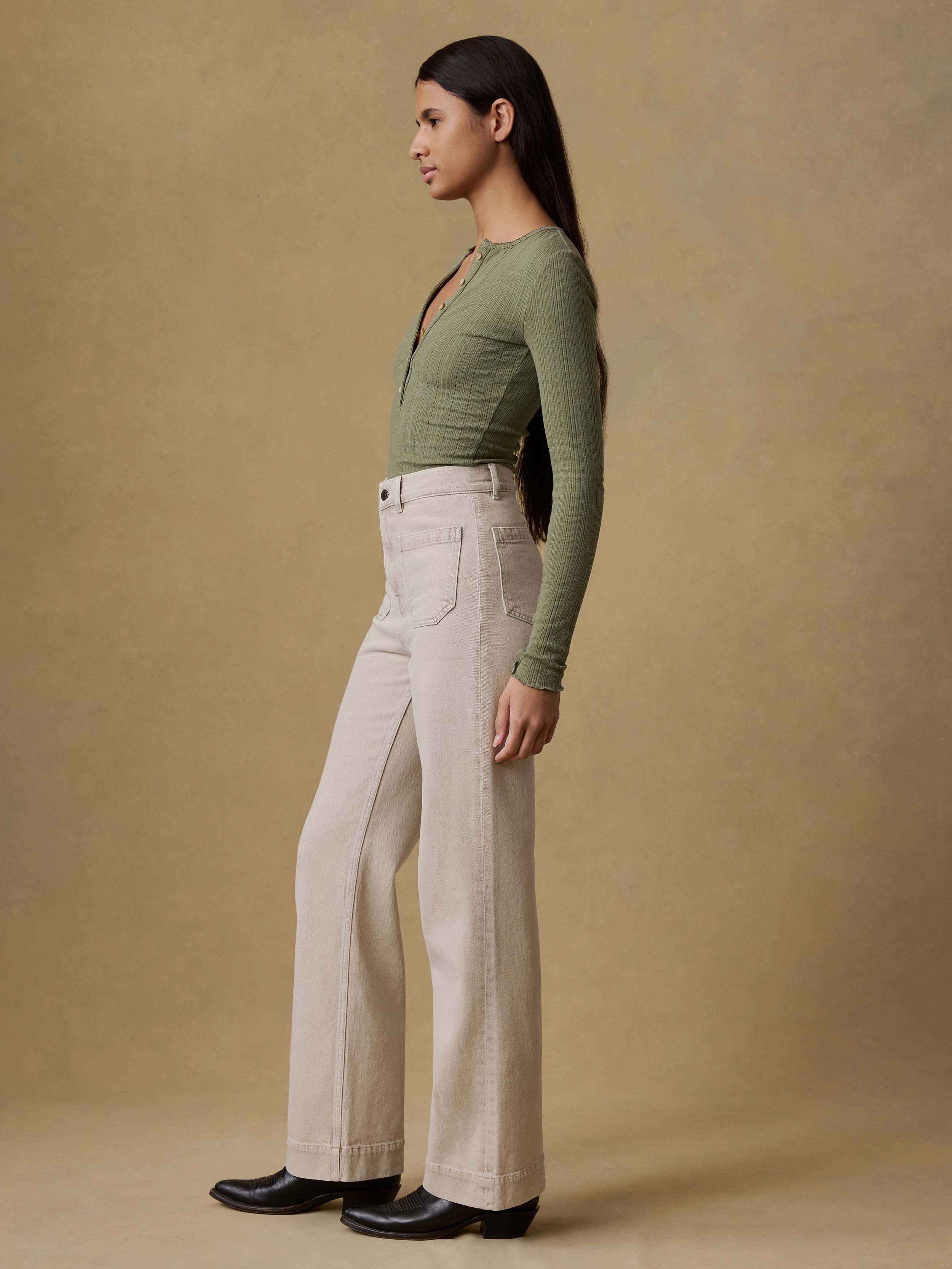 Sunfaded Denim Patch Pocket Pant - Sun Dune Wash | Faherty Brand
