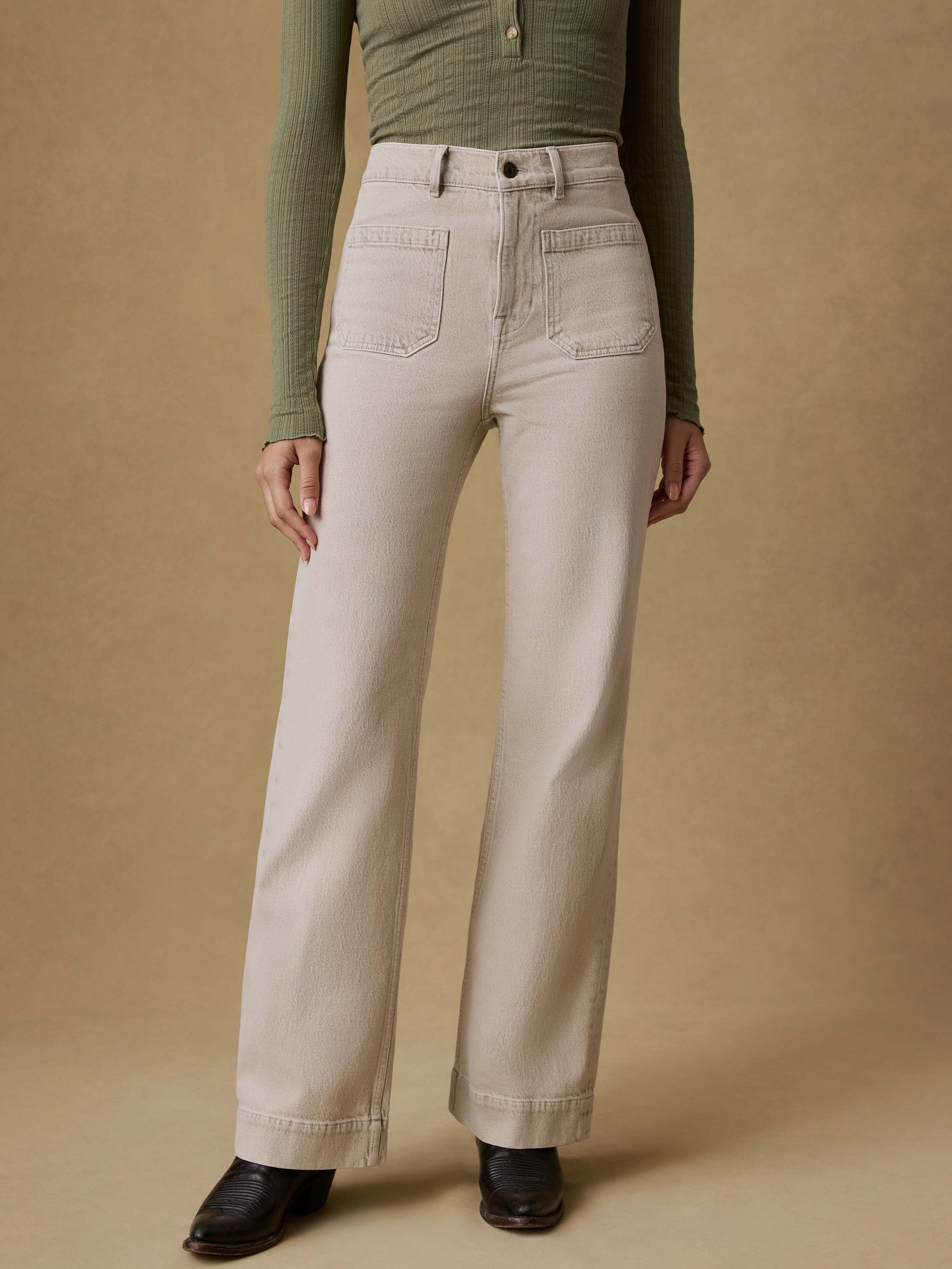 Sunfaded Denim Patch Pocket Pant - Sun Dune Wash | Faherty Brand