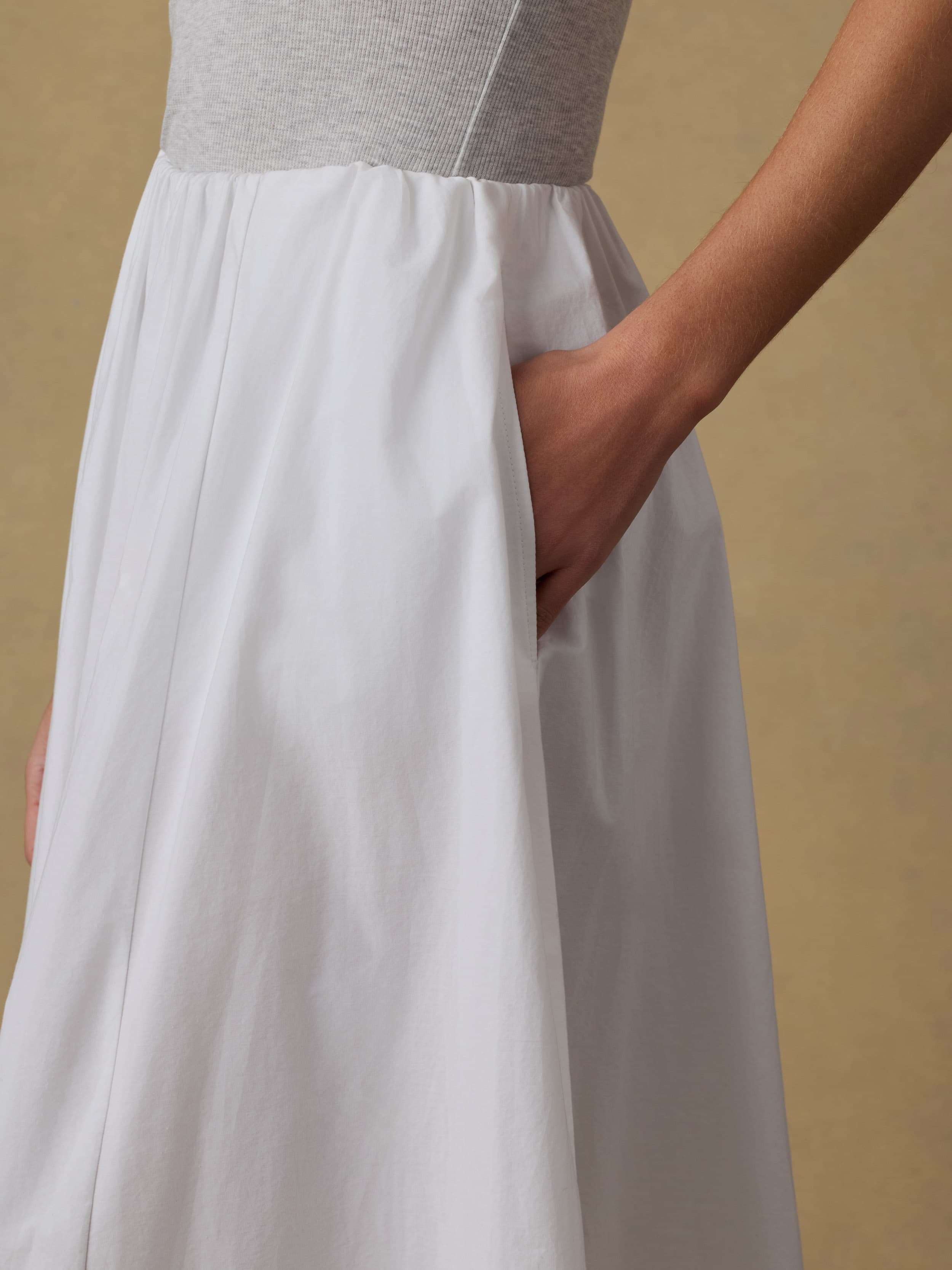 Coastal Poplin Nera Skirt - White | Faherty Brand