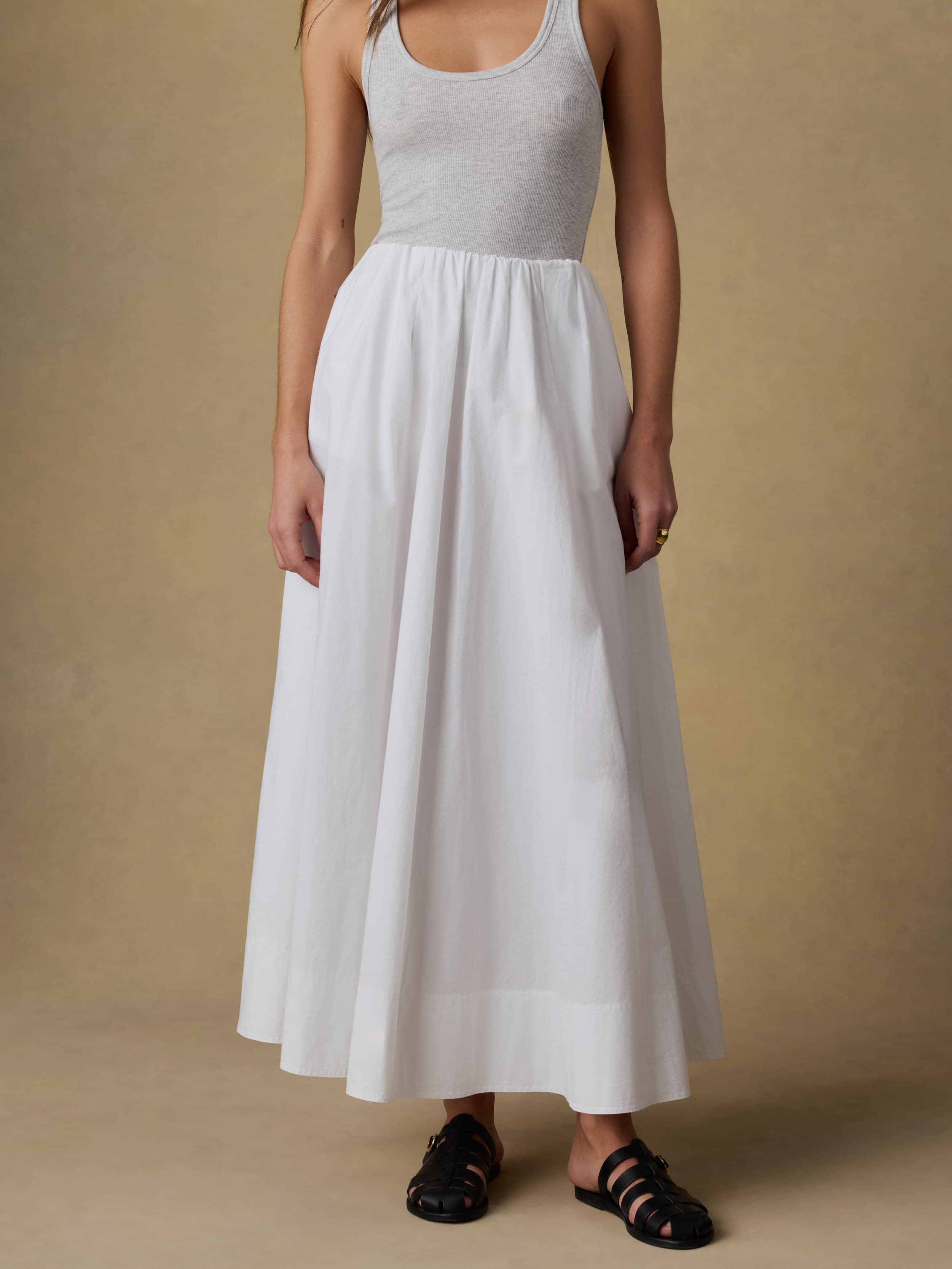 Coastal Poplin Nera Skirt - White | Faherty Brand