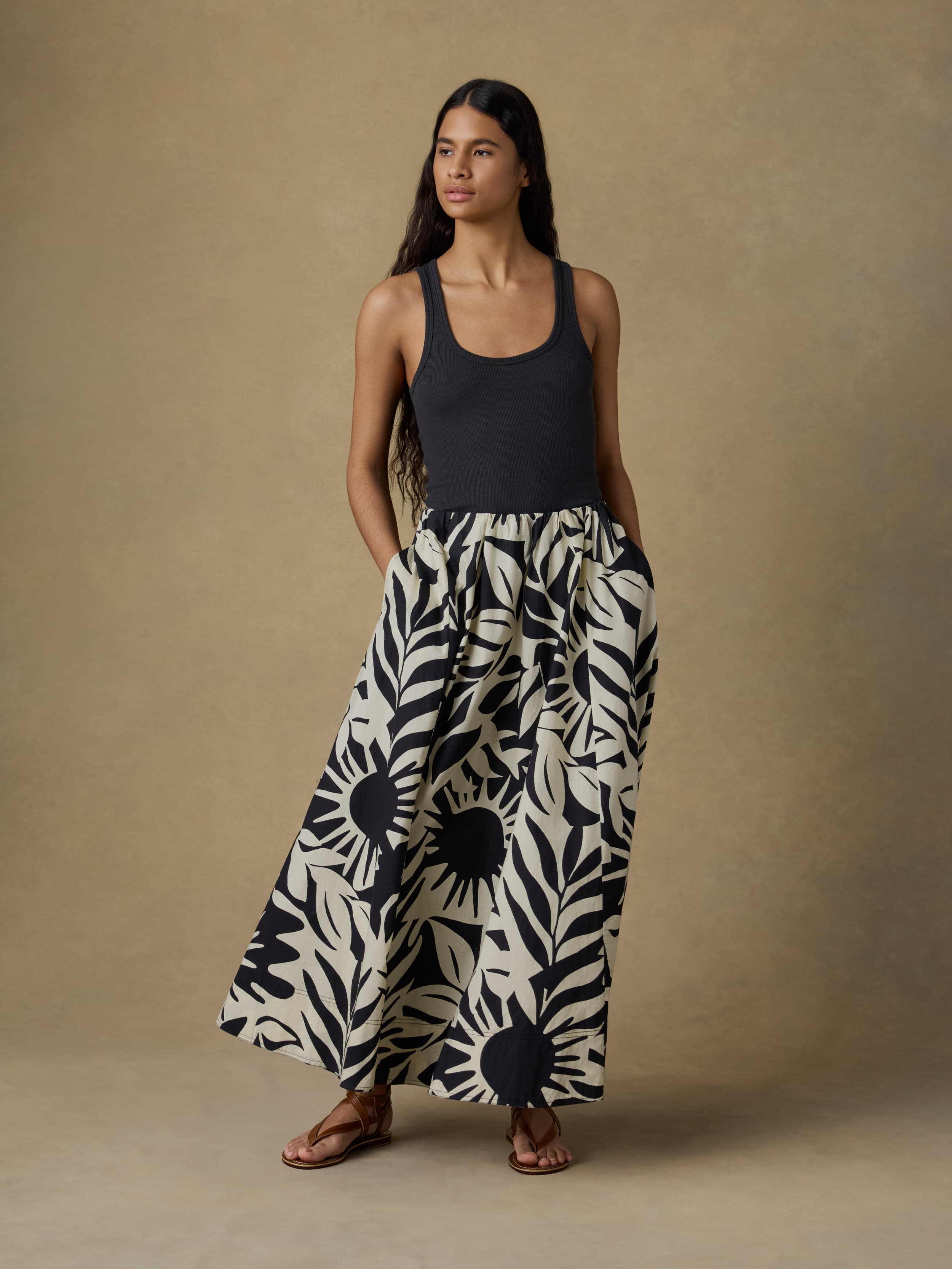 Coastal Poplin Nera Skirt - Garden Sonata | Faherty Brand
