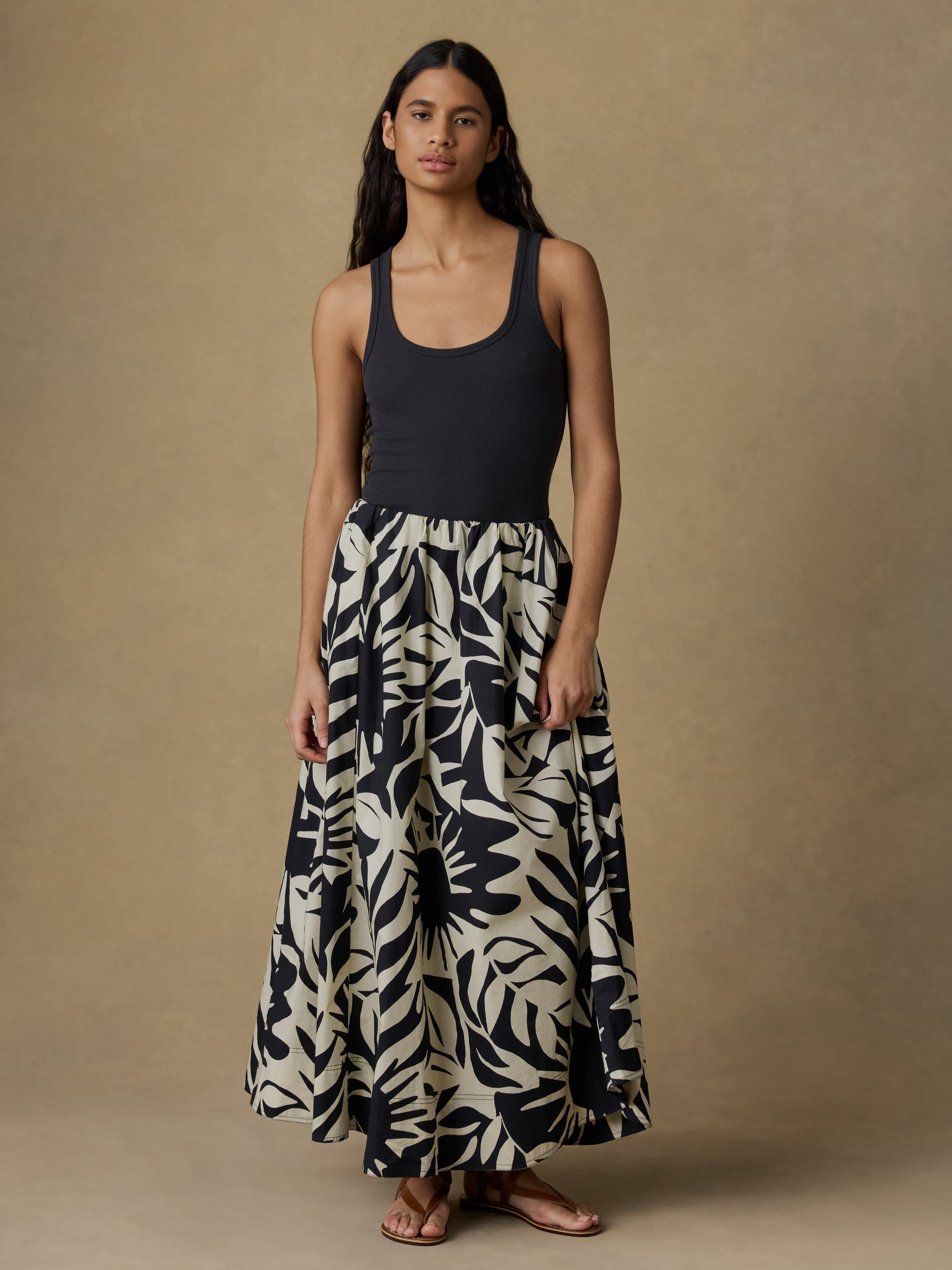 Coastal Poplin Nera Skirt - Garden Sonata | Faherty Brand