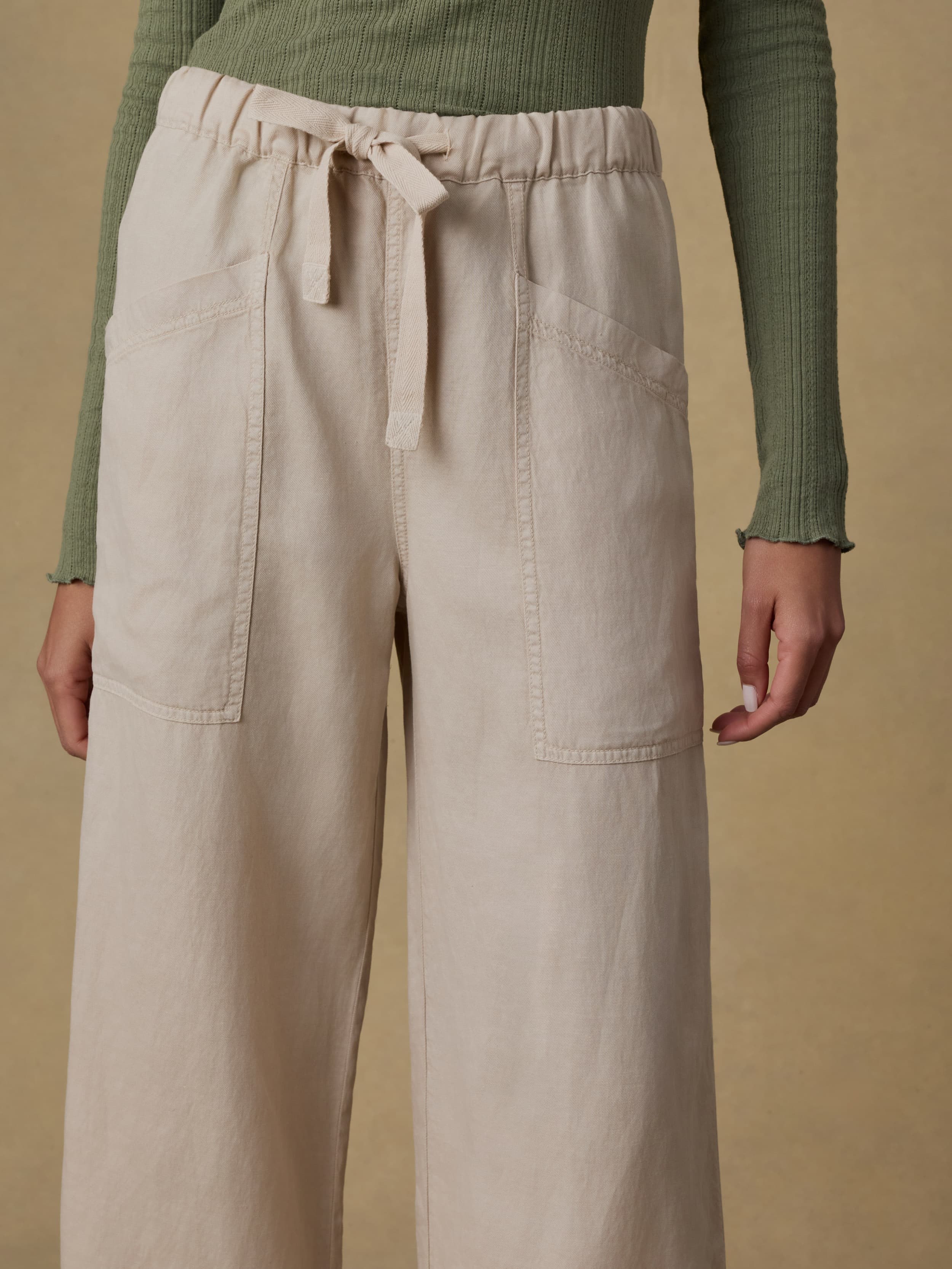 Topanga Drape Ankle Pant - Wheaten | Faherty Brand