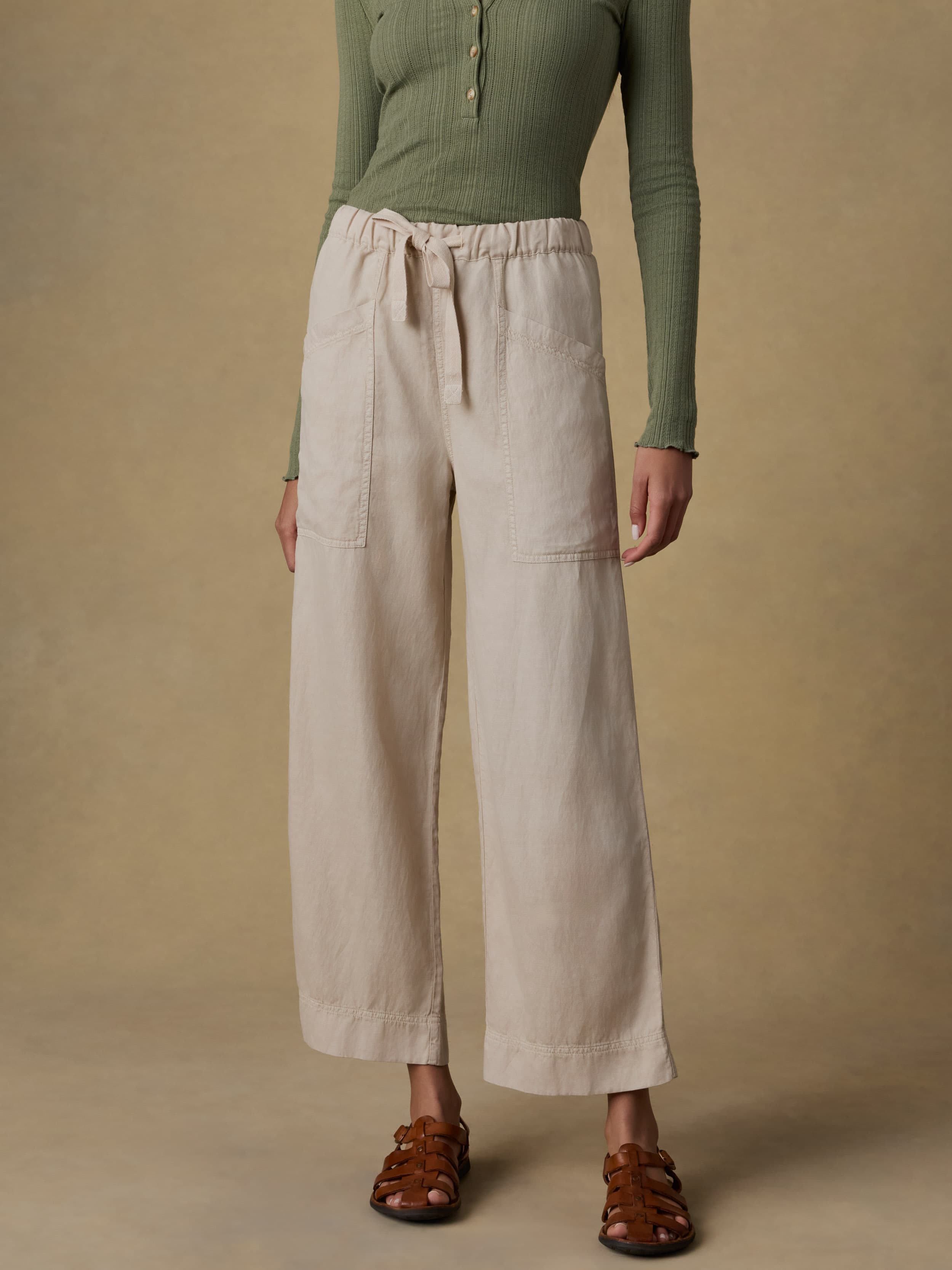 Topanga Drape Ankle Pant - Wheaten | Faherty Brand