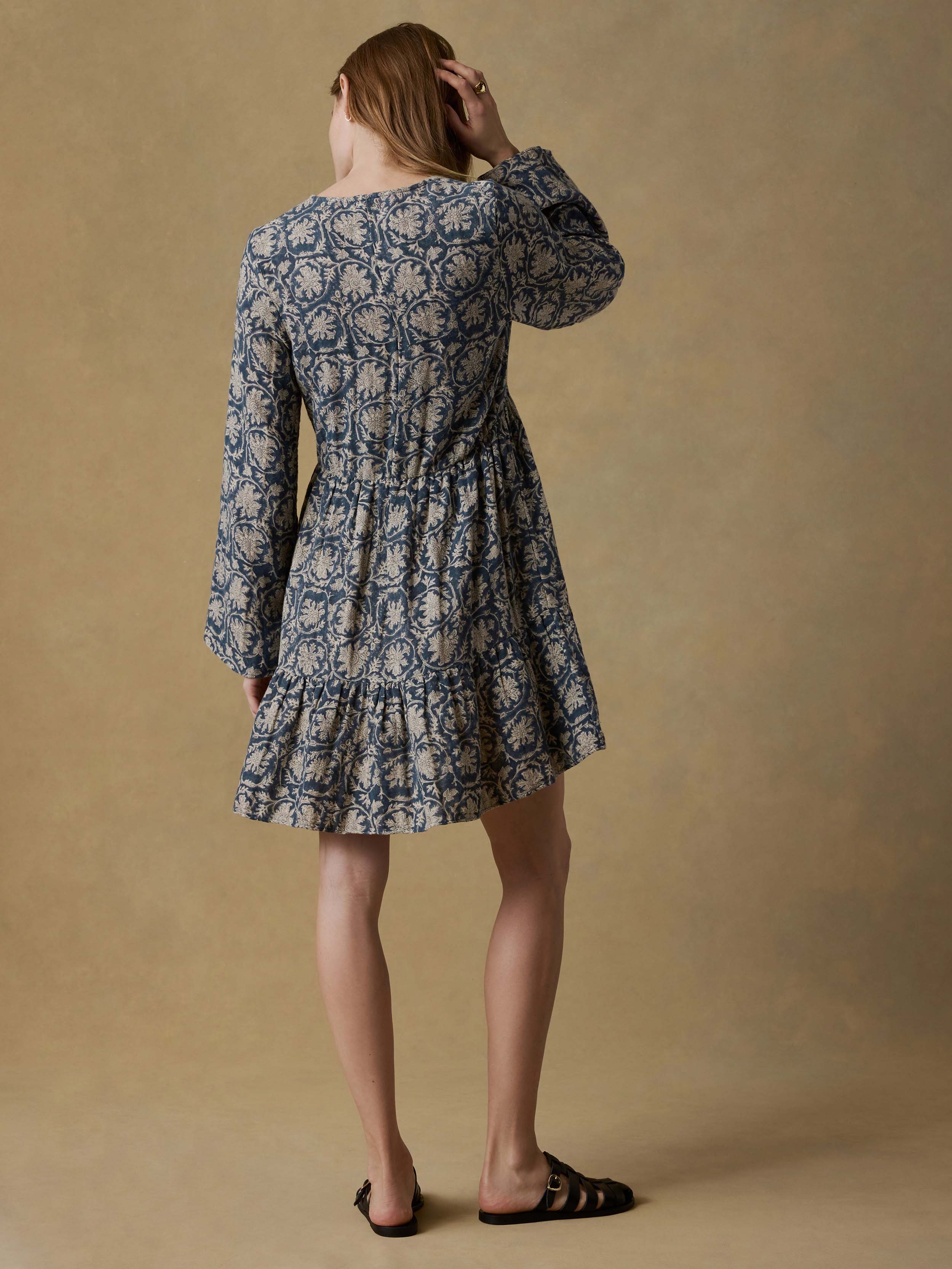 Dune Cotton Gauze Oceana Dress - Tranquil Tides Print | Faherty Brand