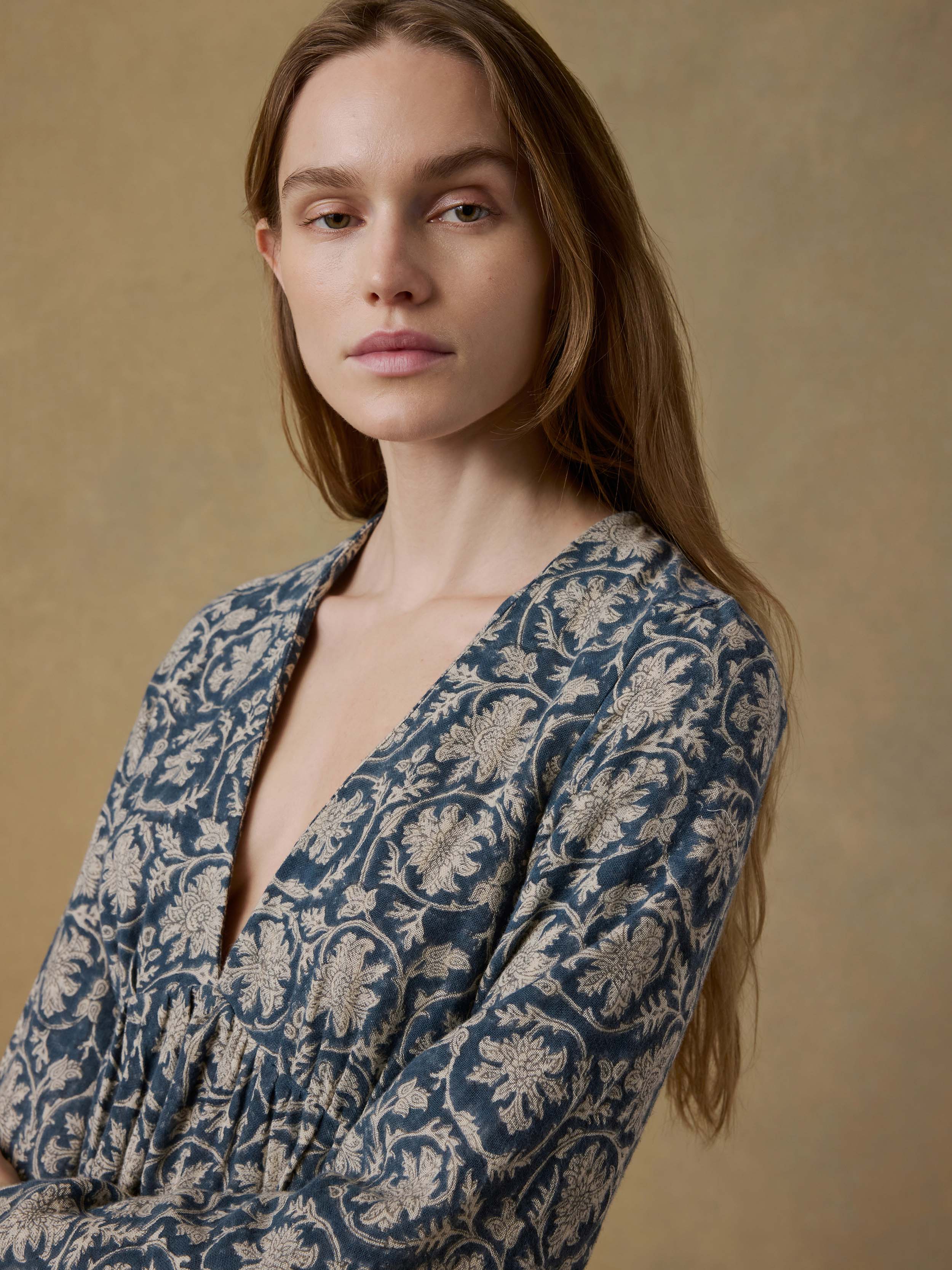 Dune Cotton Gauze Oceana Dress - Tranquil Tides Print | Faherty Brand