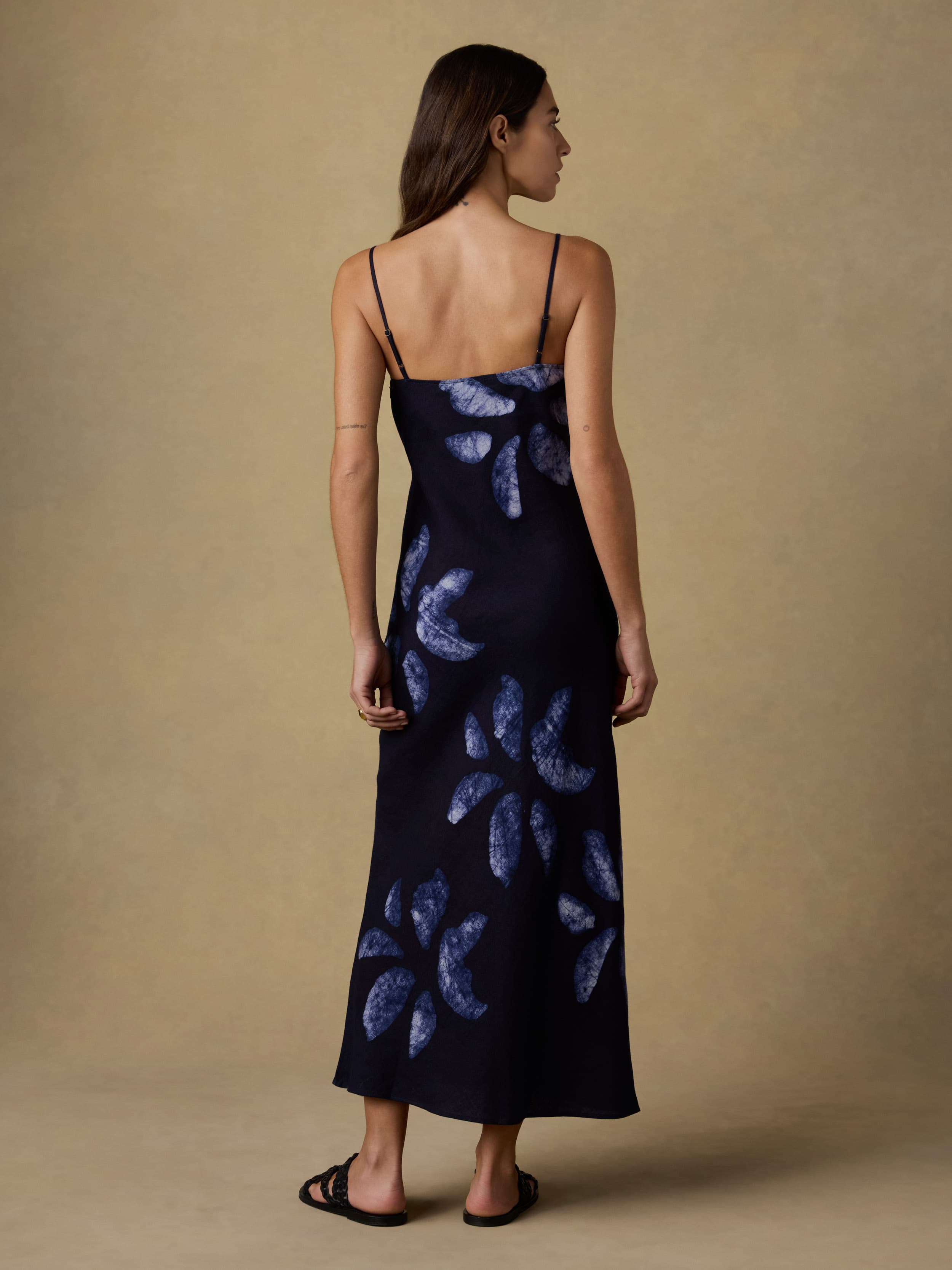 Mia Slip Dress - Midnight Batik Foral | Faherty Brand