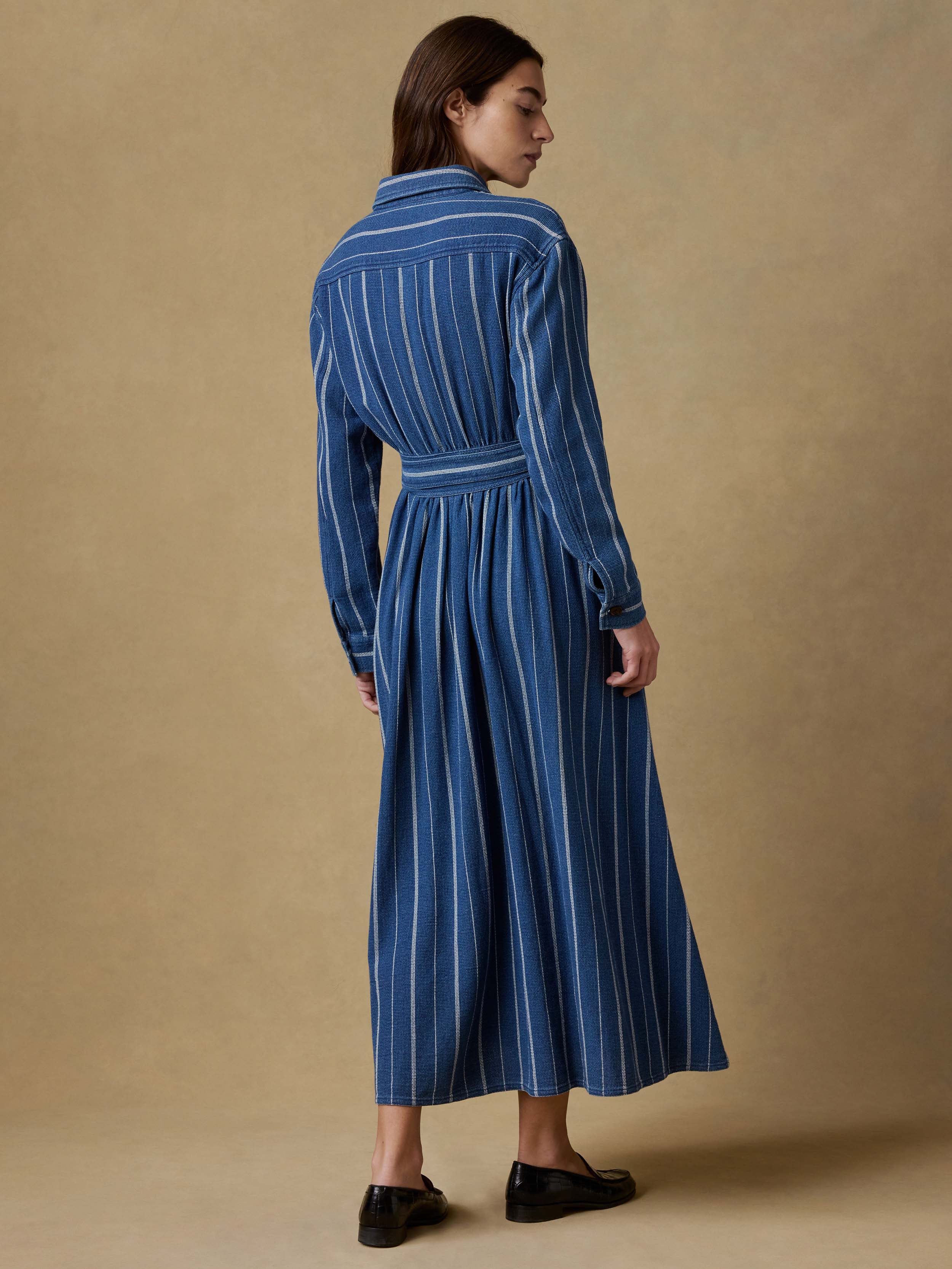Island Tide Julia Wrap Dress - Indigo Drift Stripe | Faherty Brand