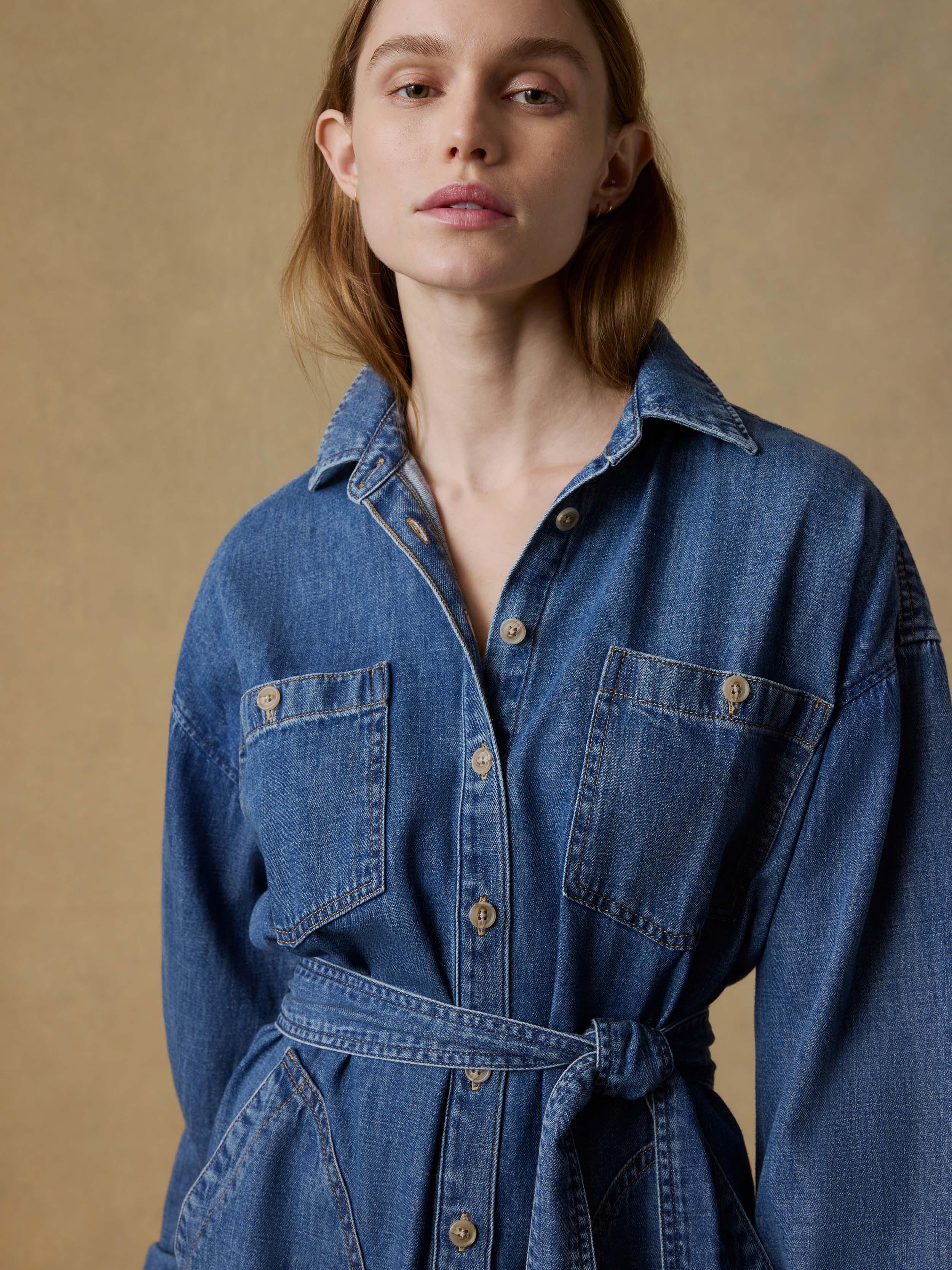 Sunfair Denim Cleo Shirtdress - Beacon Hill Wash | Faherty Brand