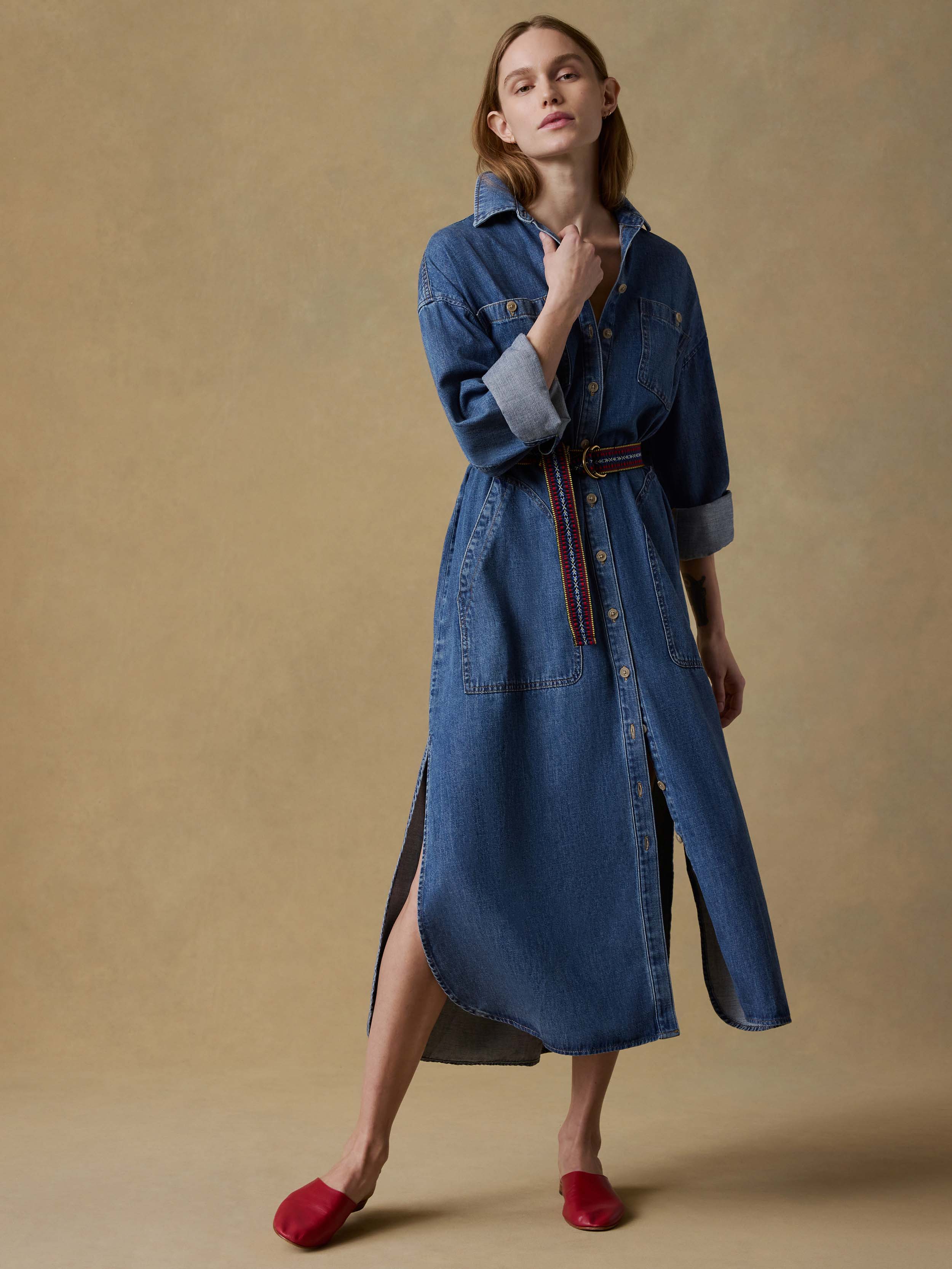 Sunfair Denim Cleo Shirtdress - Beacon Hill Wash | Faherty Brand