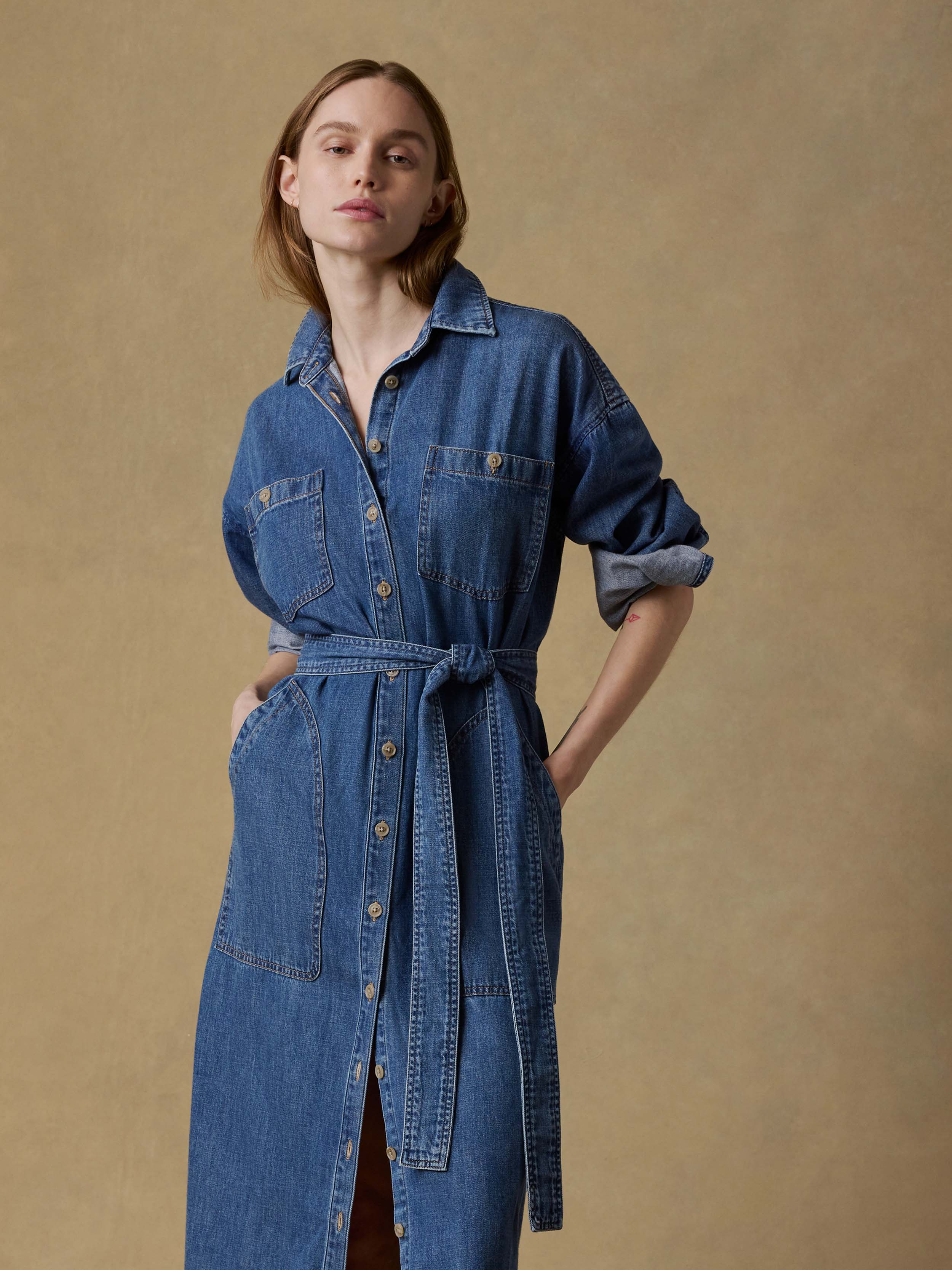 Sunfair Denim Cleo Shirtdress - Beacon Hill Wash | Faherty Brand