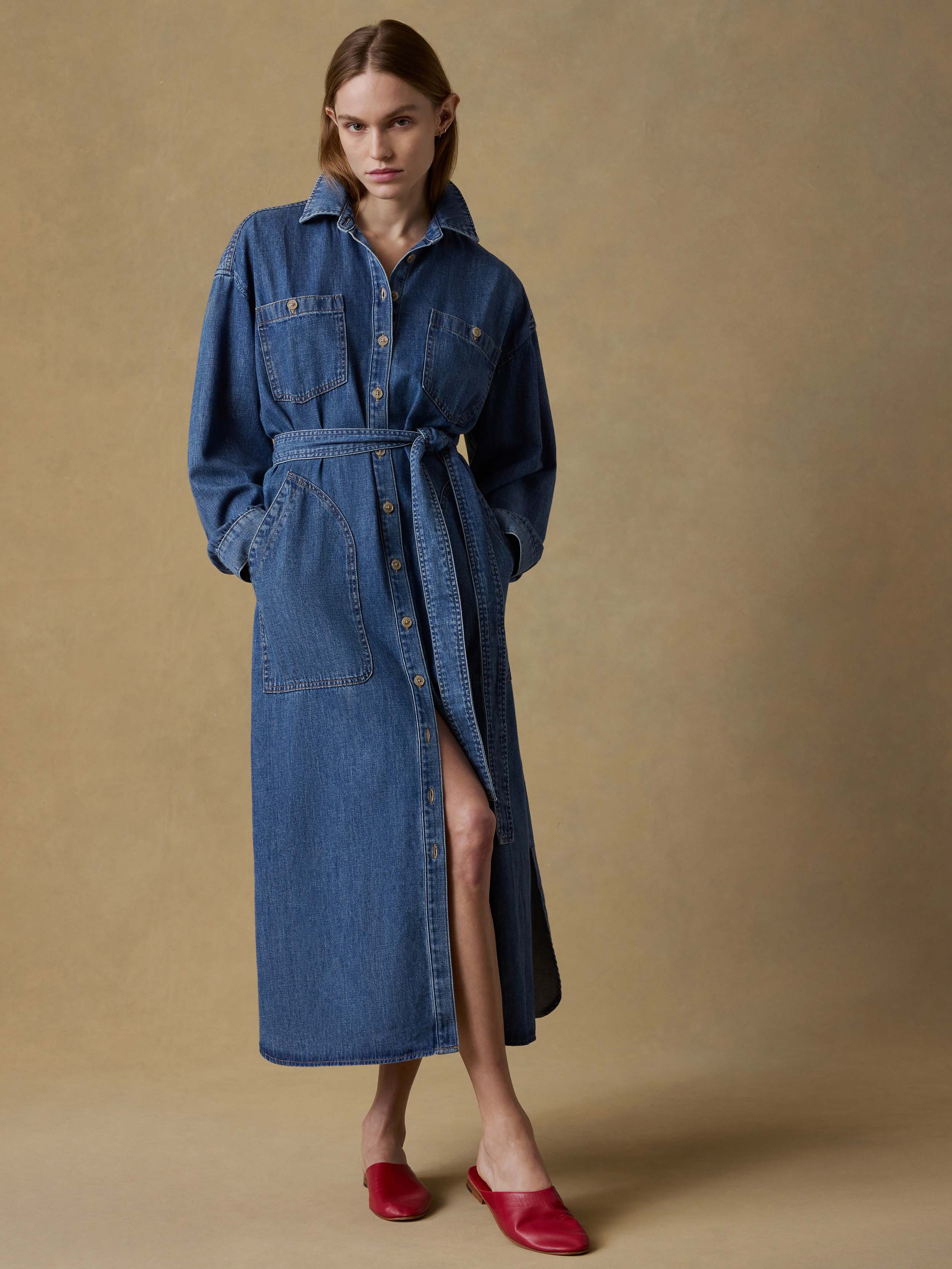 Sunfair Denim Cleo Shirtdress - Beacon Hill Wash | Faherty Brand