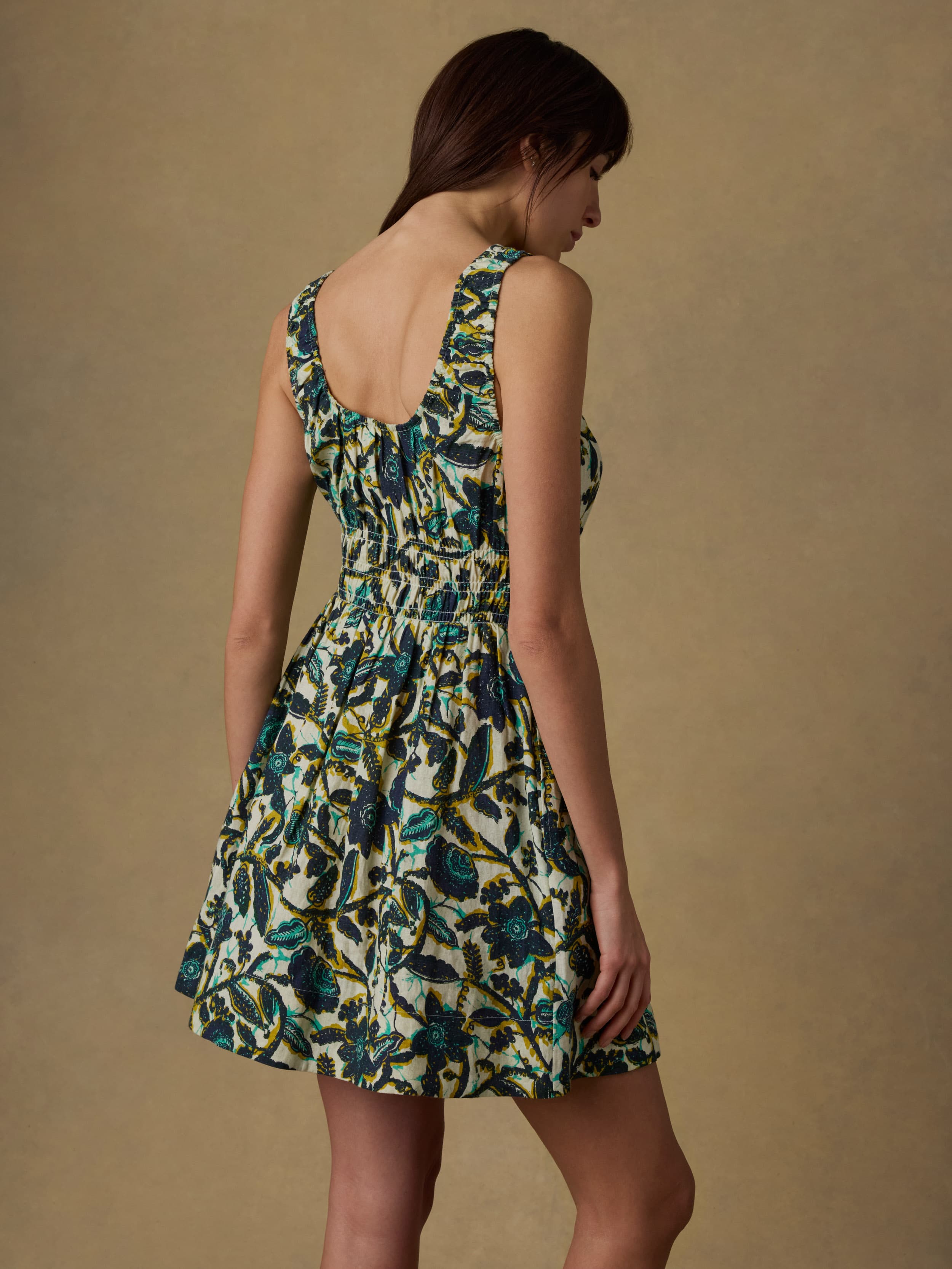 Montecito Linen Mini Dress - Tropics | Faherty Brand
