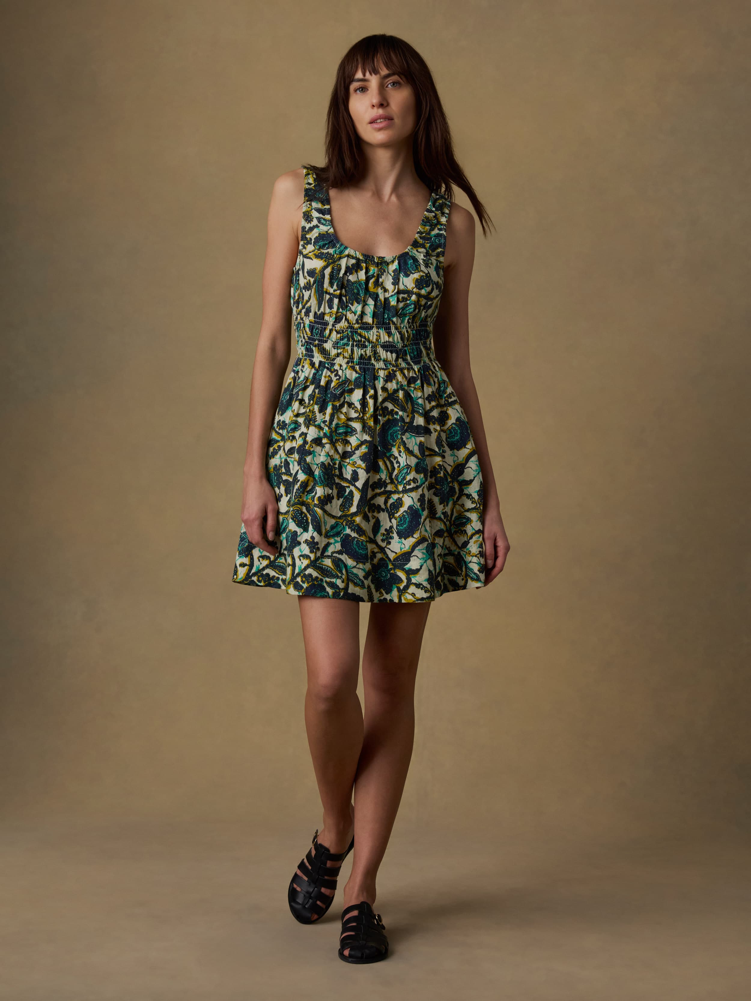 Montecito Linen Mini Dress - Tropics | Faherty Brand