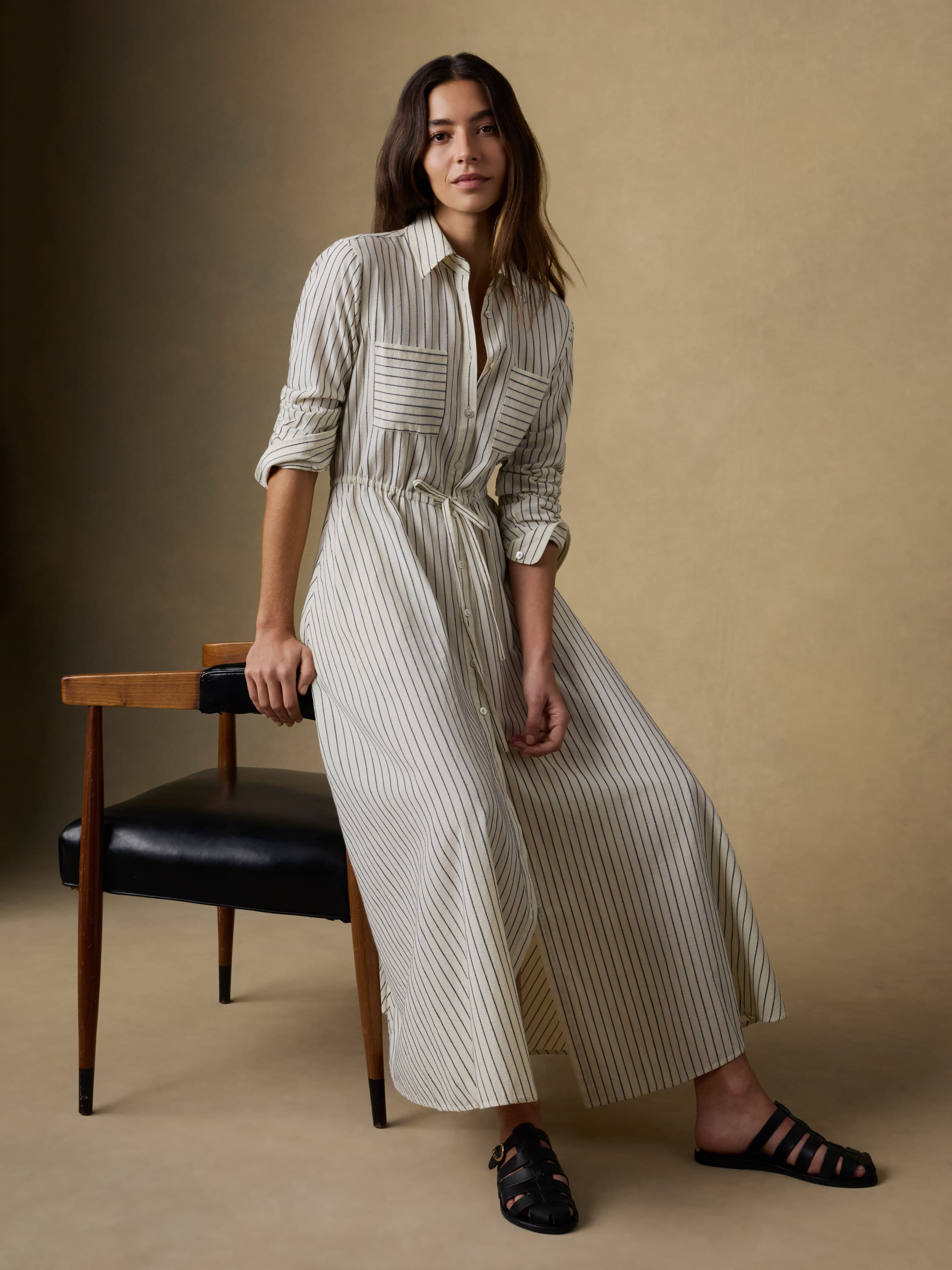 Catalina Shirtdress - Ocean Mist Stripe | Faherty Brand