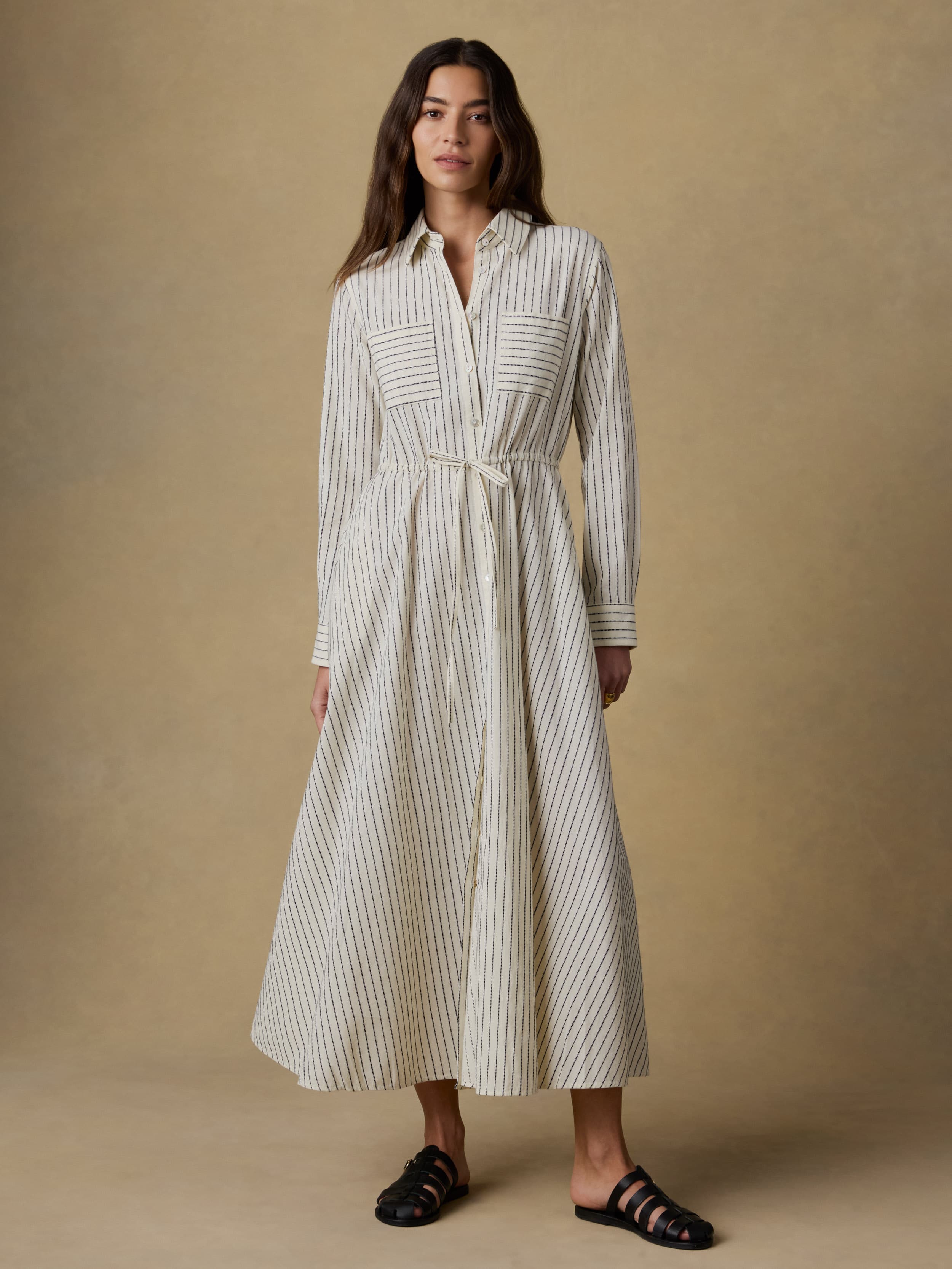 Catalina Shirtdress - Ocean Mist Stripe | Faherty Brand