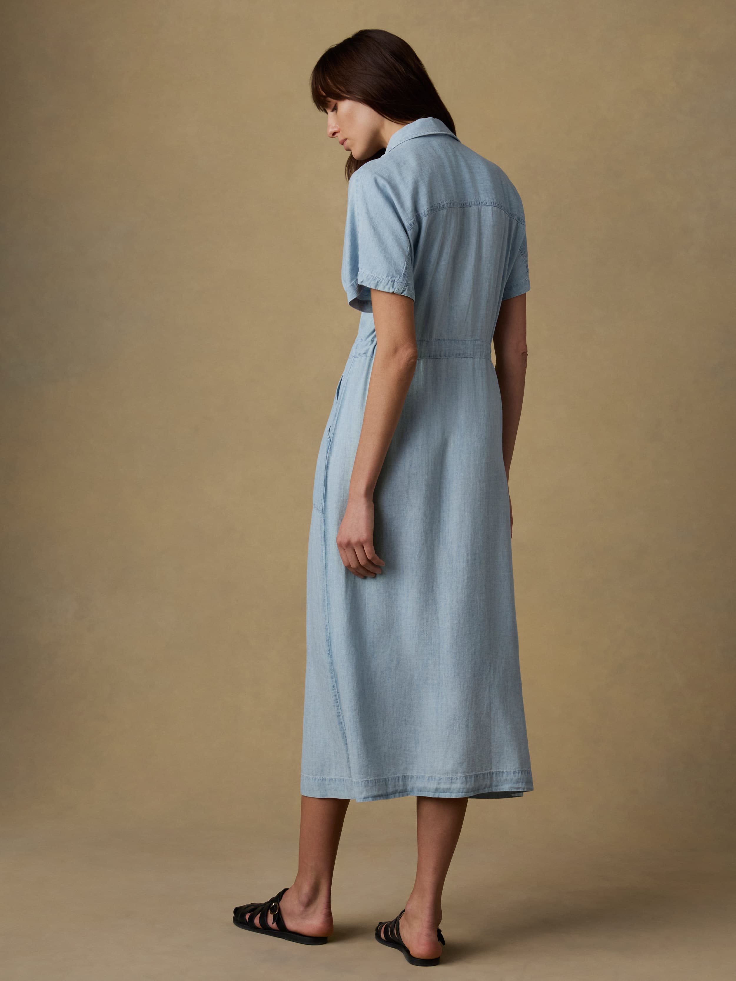Tried & True Oakley Midi Dress - Arctic Sea Wash | Faherty Brand