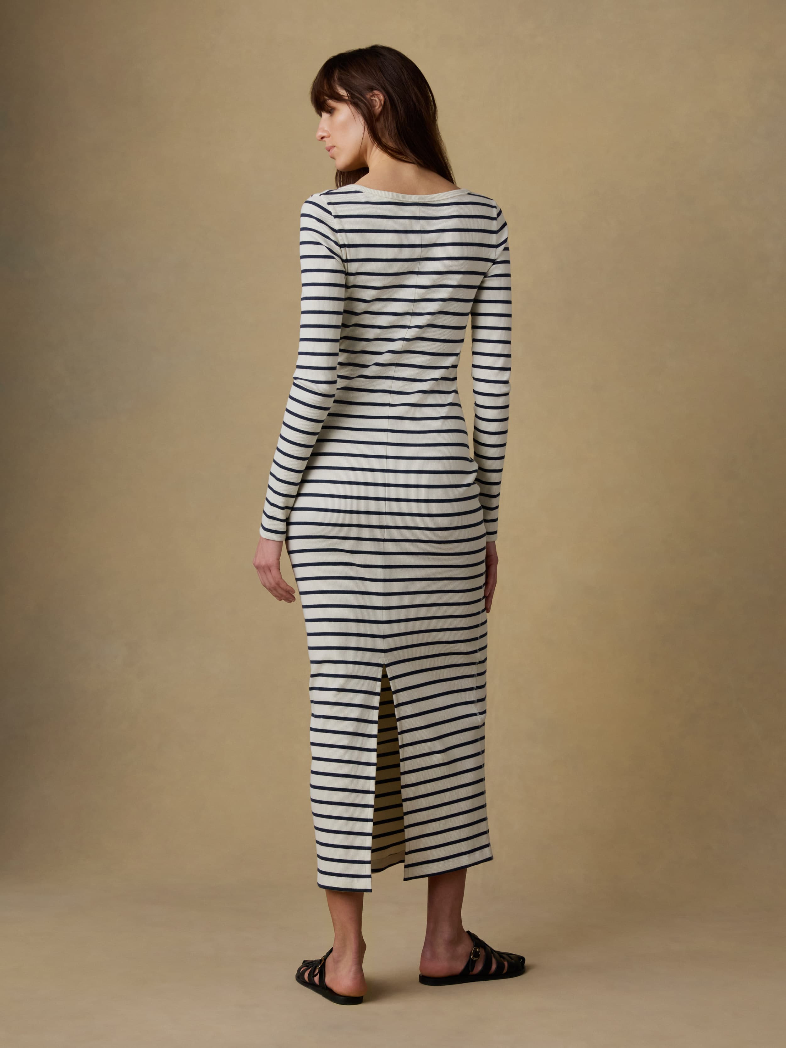 Surfside Rib Maxi Dress - Salt Air Stripe | Faherty Brand