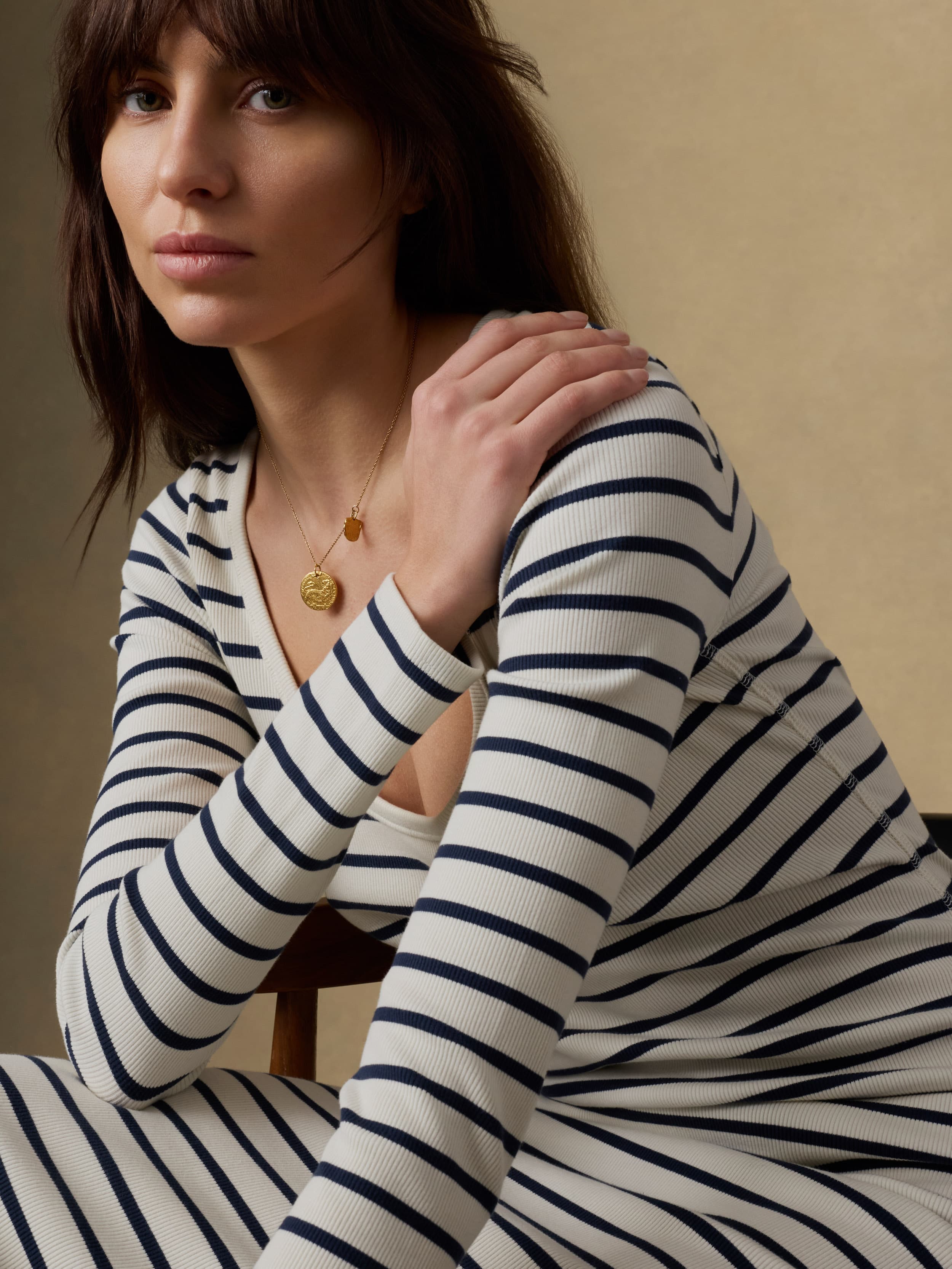 Surfside Rib Maxi Dress - Salt Air Stripe | Faherty Brand