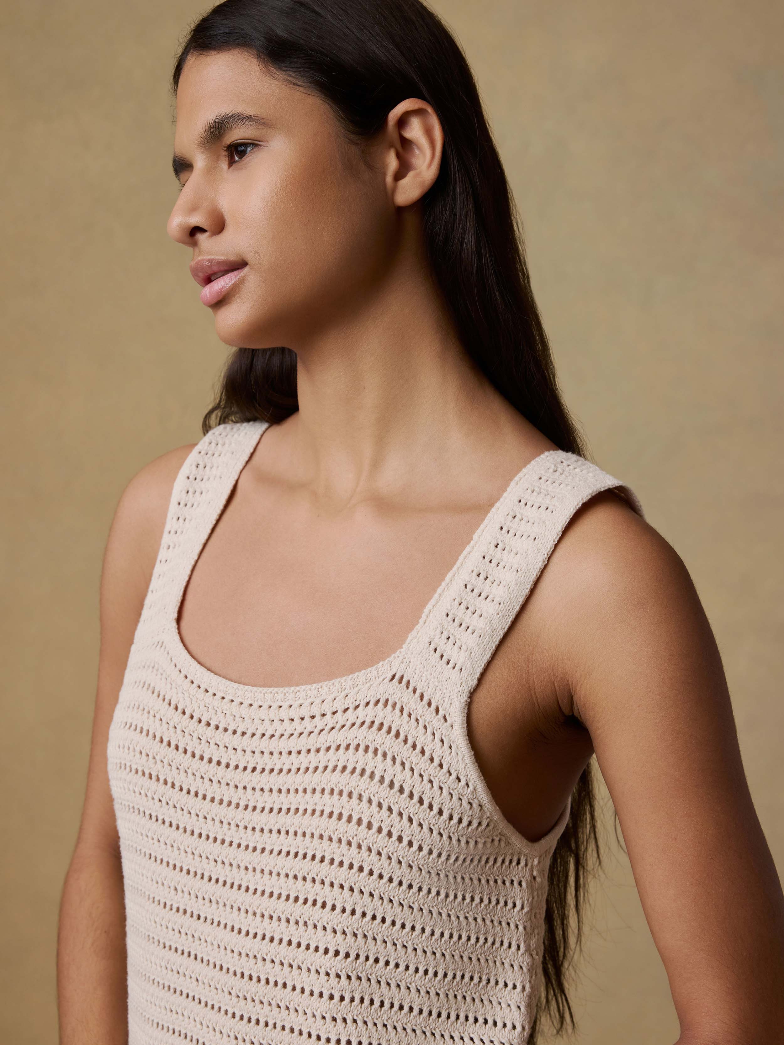 Seacoast Crochet Dress - Cream | Faherty Brand