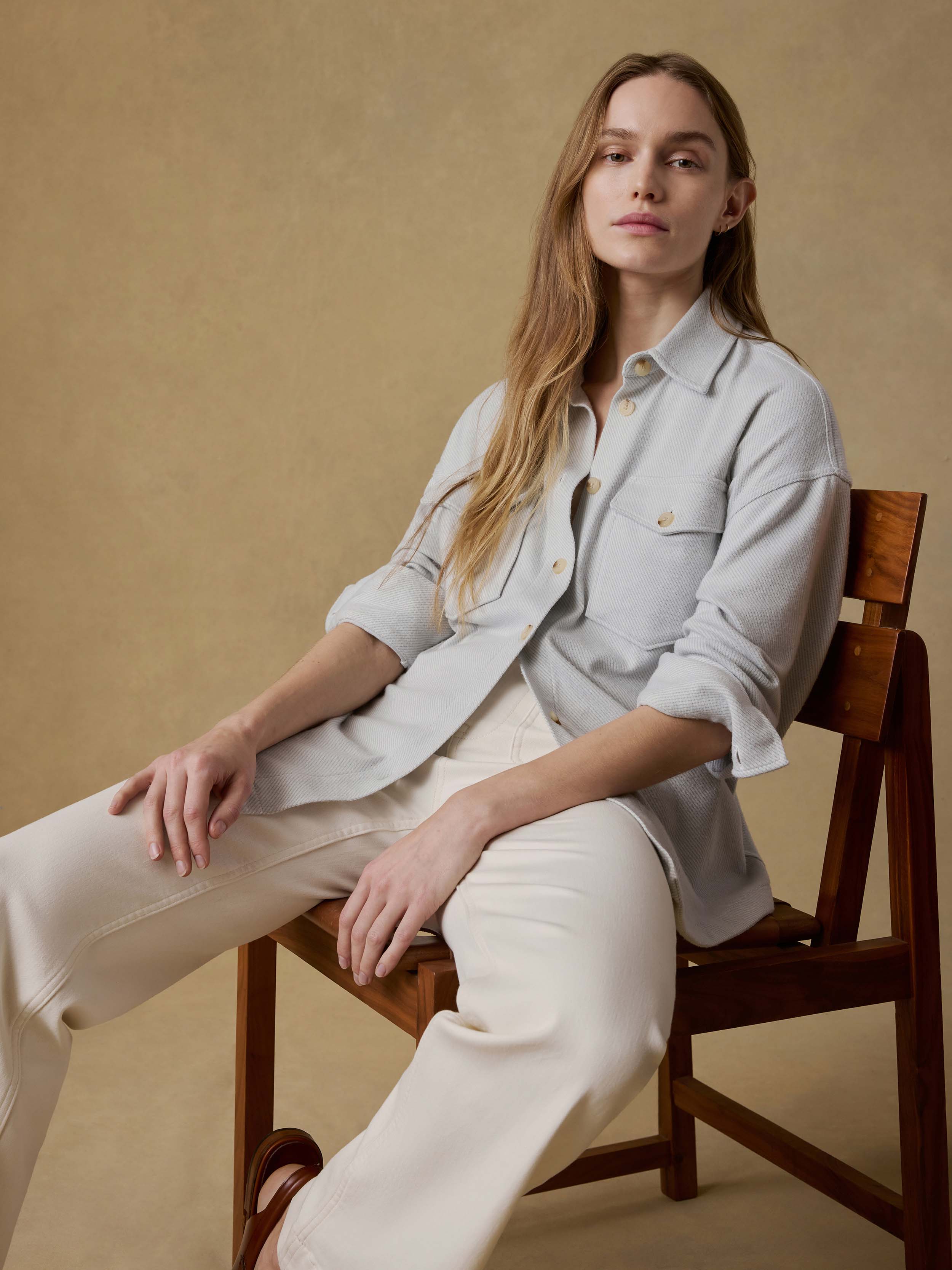 Legend™ Sweater Overshirt - Rain Cloud Twill | Faherty Brand