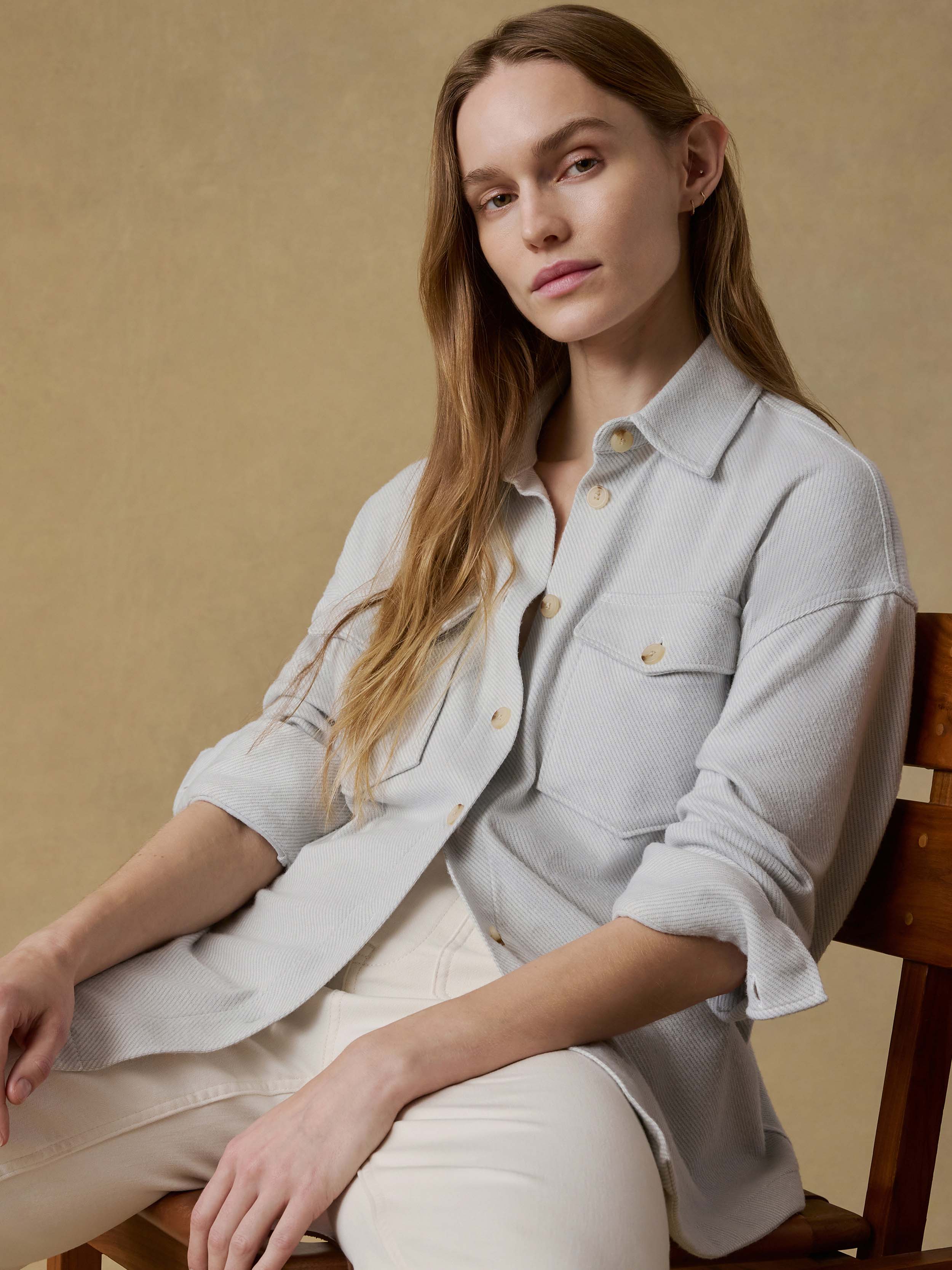 Legend™ Sweater Overshirt - Rain Cloud Twill | Faherty Brand