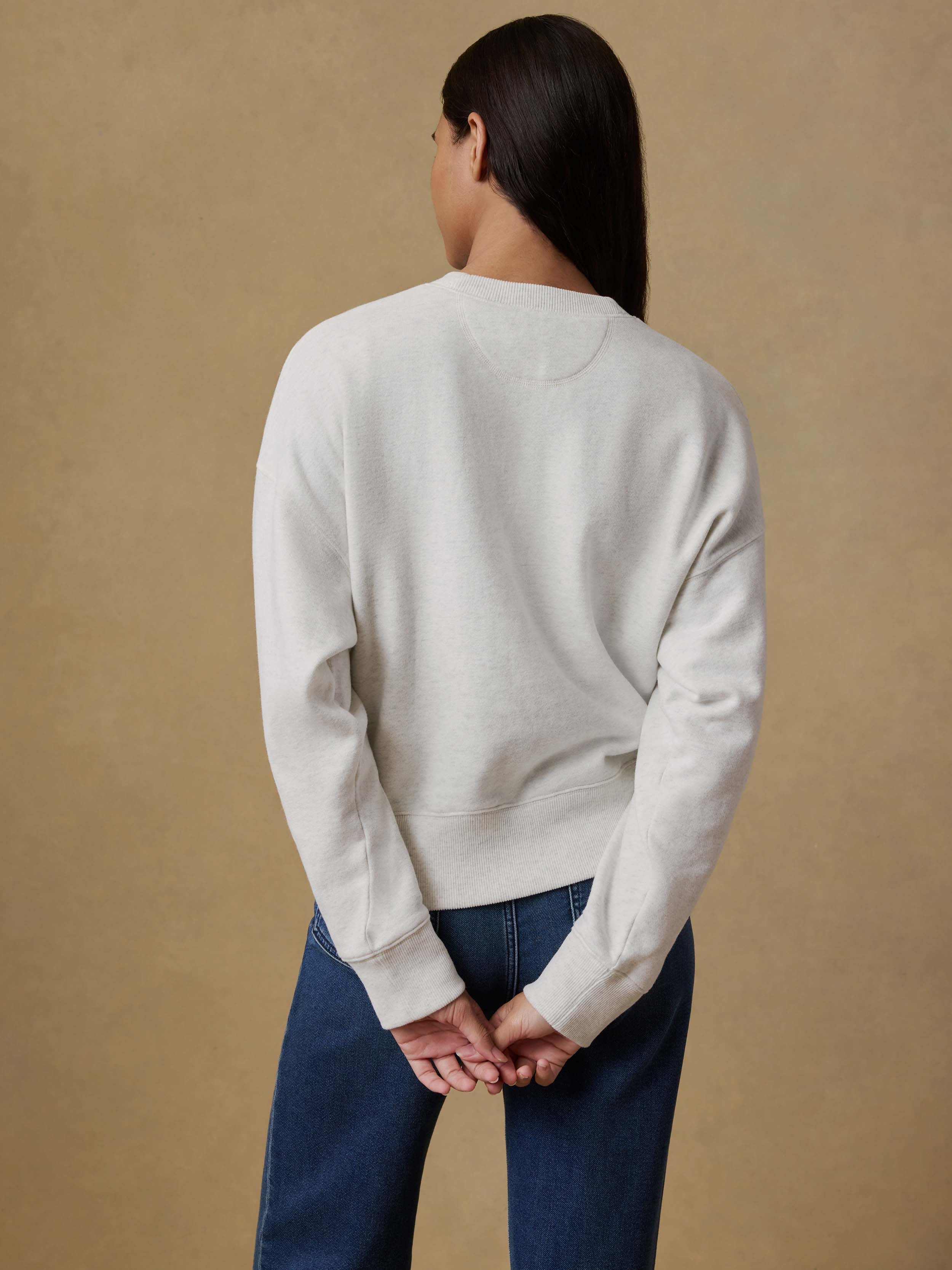 High Standard Fleece Vintage Crewneck - Ice Grey Heather | Faherty Brand