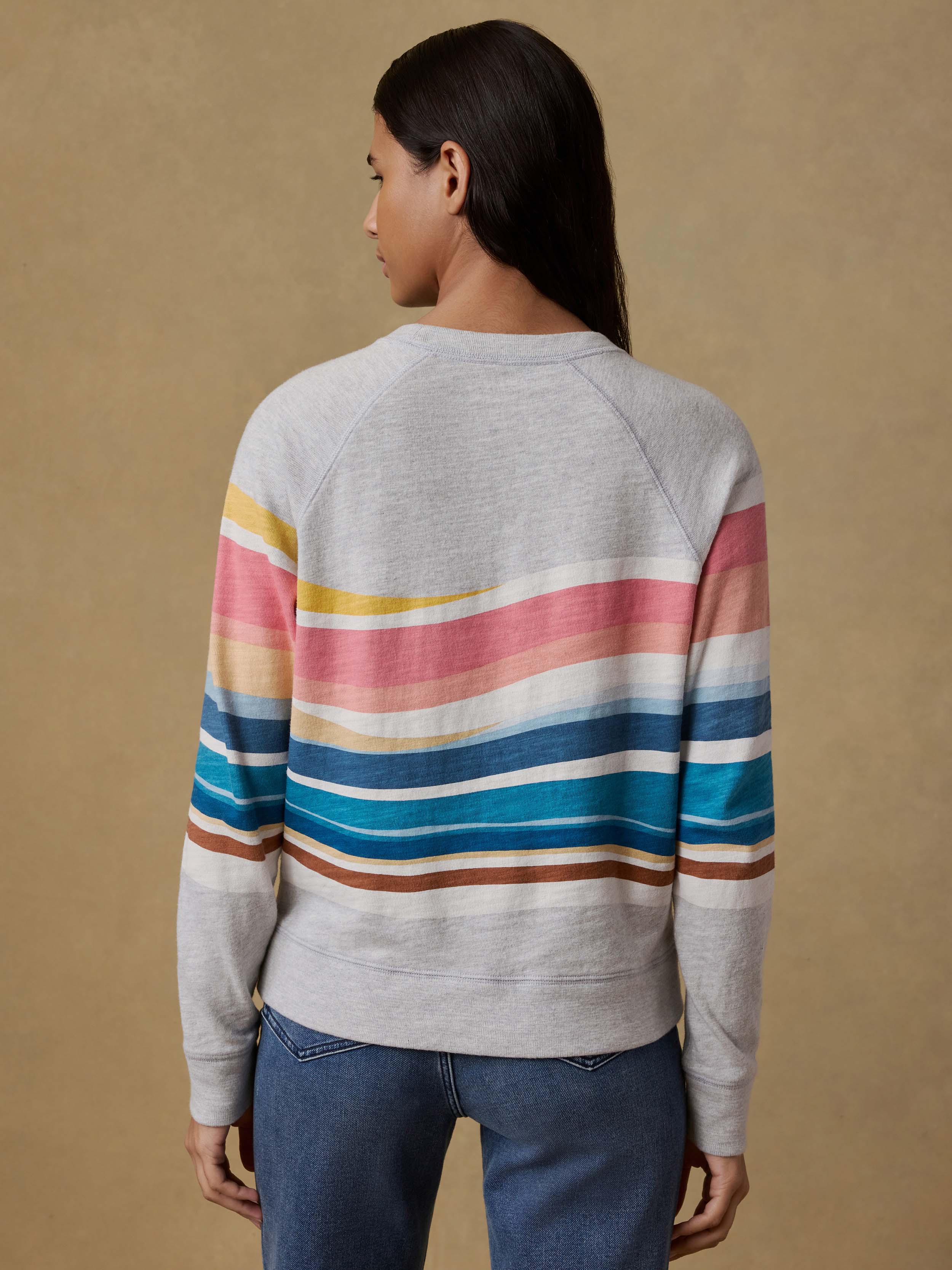 Sunwashed Organic Crewneck - Soleil Waves | Faherty Brand