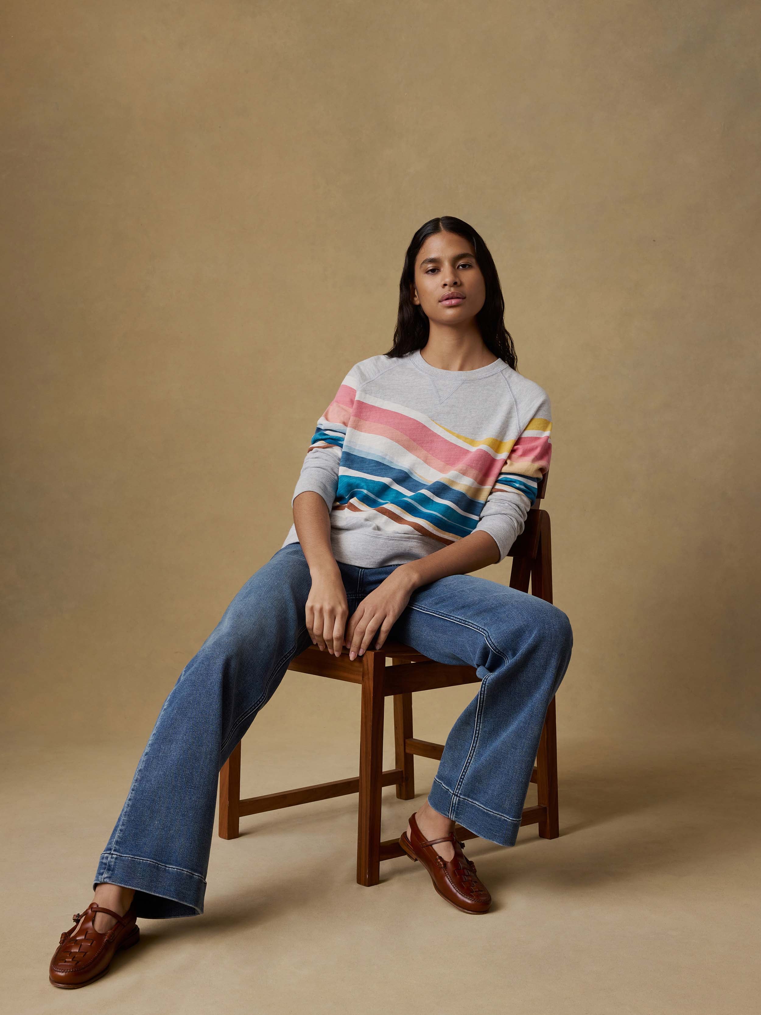 Sunwashed Organic Crewneck - Soleil Waves | Faherty Brand