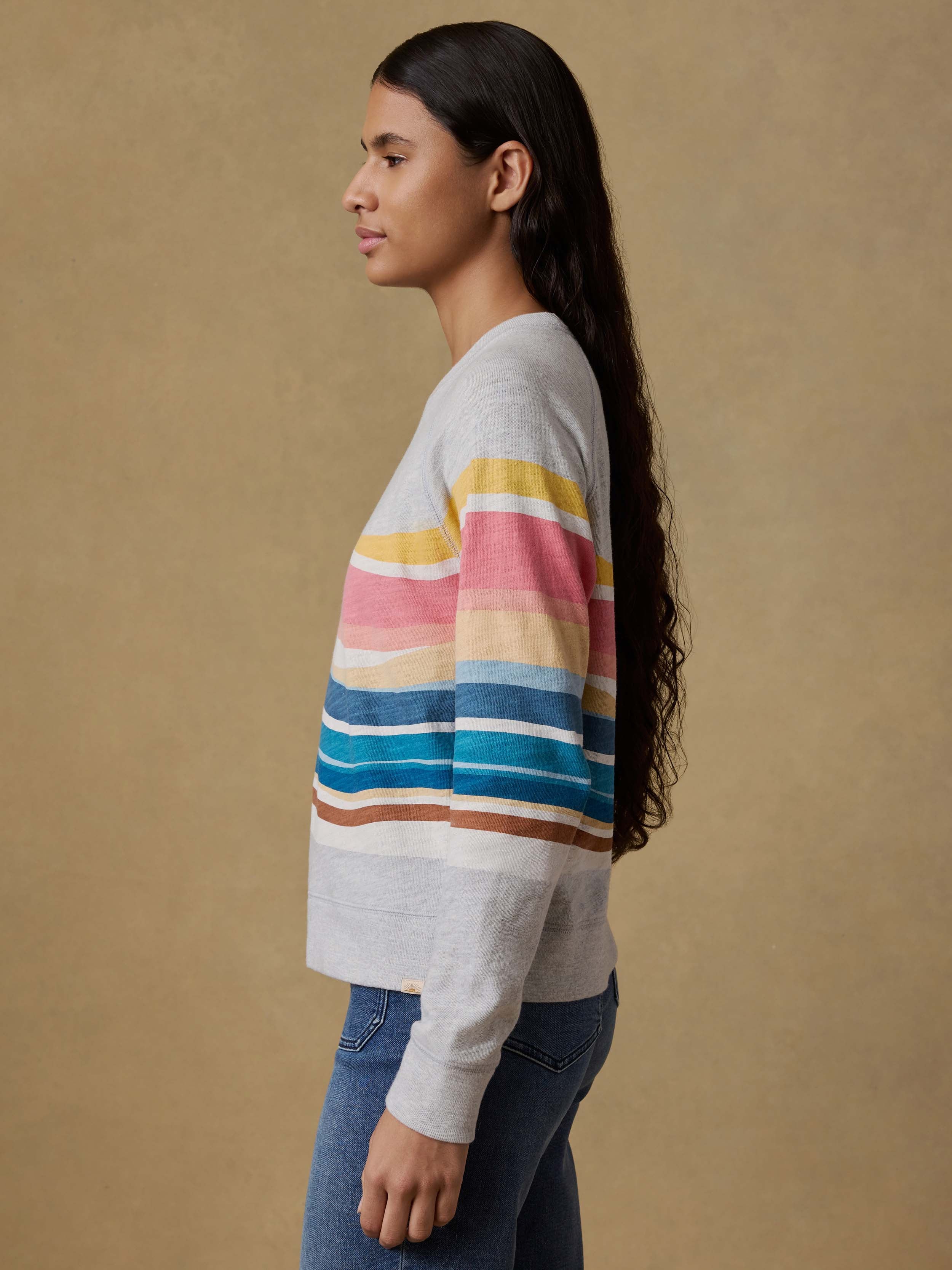Sunwashed Organic Crewneck - Soleil Waves | Faherty Brand