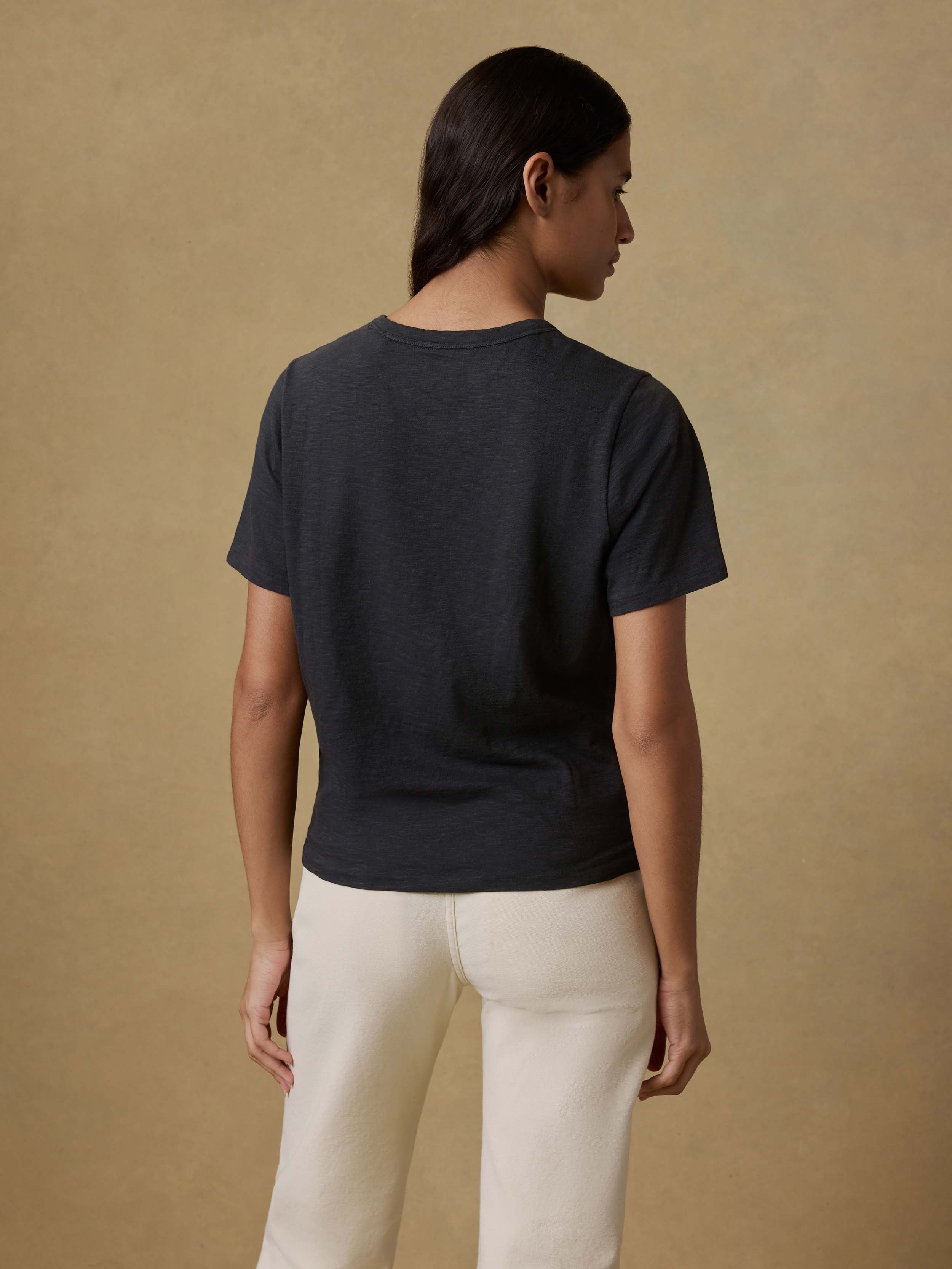 Sunwashed Regenerative Tee - Washed Black | Faherty Brand