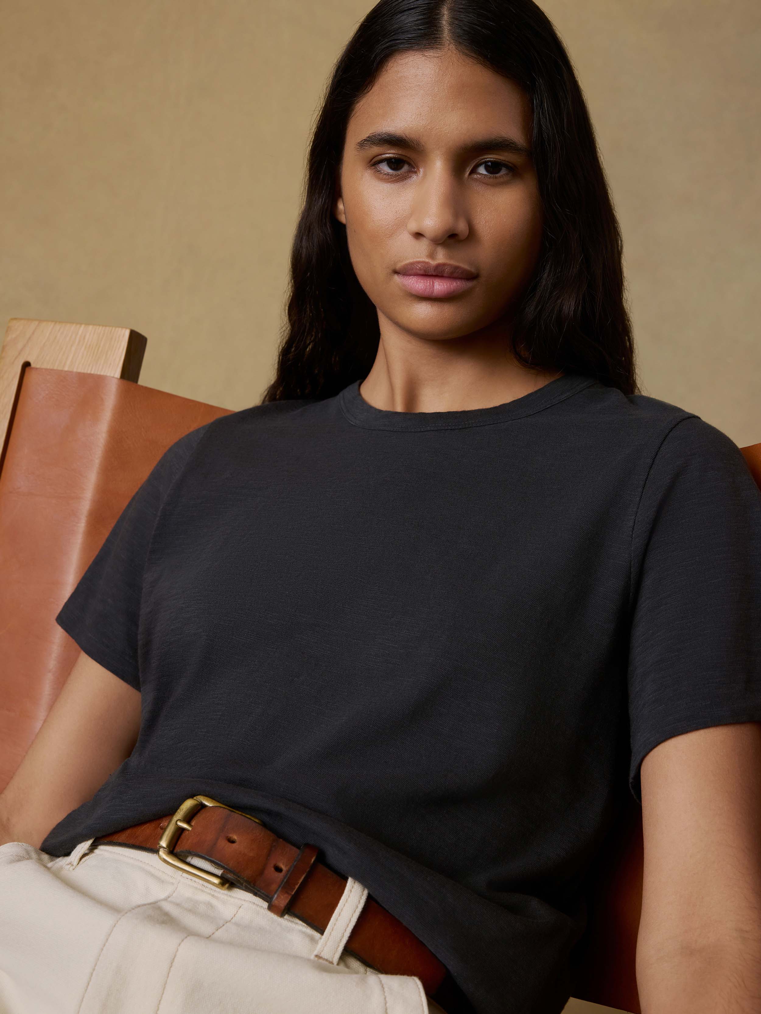 Sunwashed Regenerative Tee - Washed Black | Faherty Brand