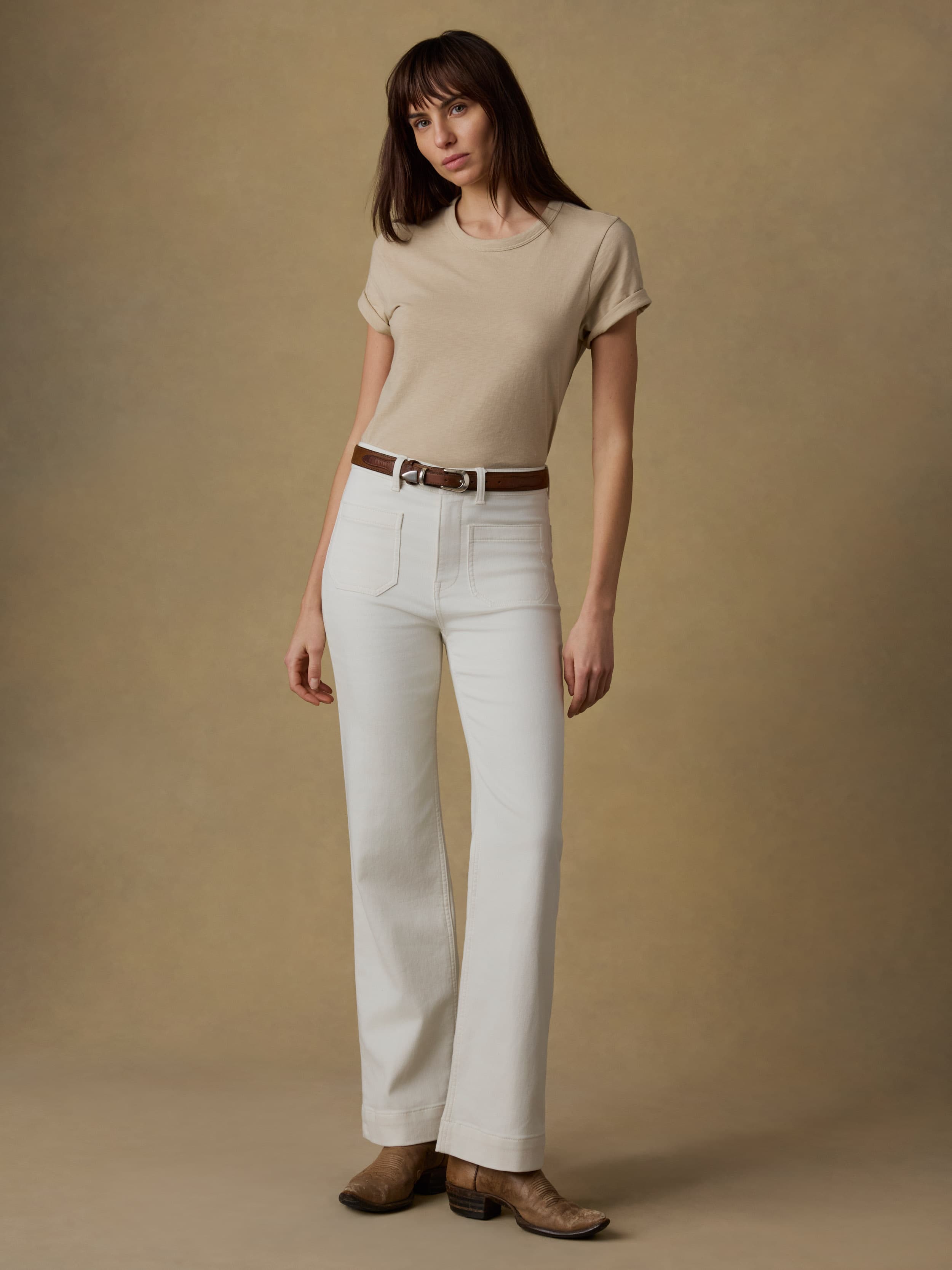 Sunwashed Regenerative Tee - White Pepper | Faherty Brand
