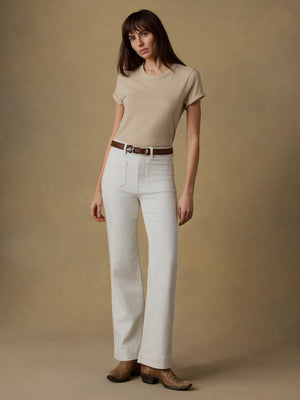 Sunwashed Regenerative Tee - White Pepper