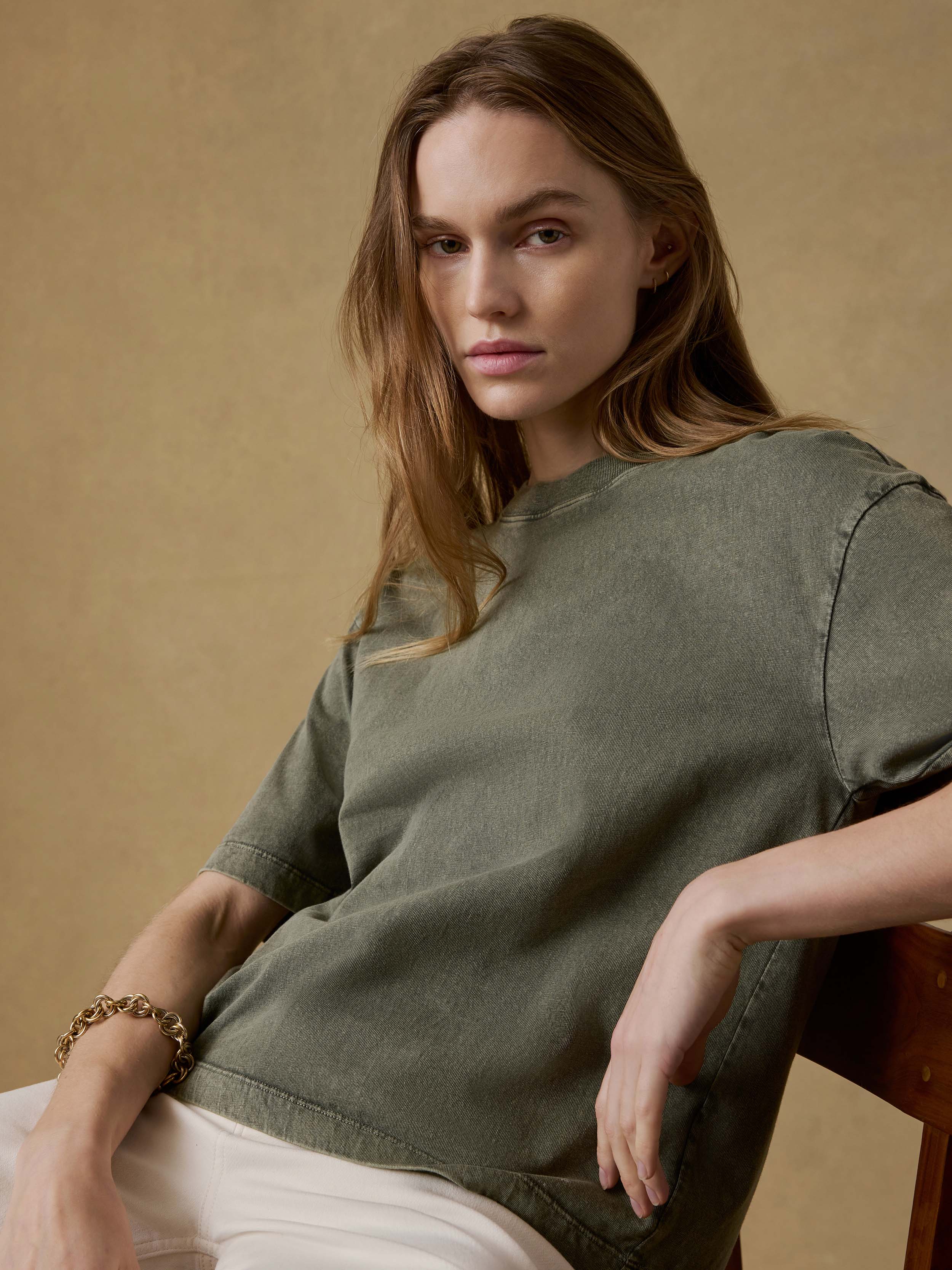 Recycled Cotton Vintage Tee - Island Olive | Faherty Brand