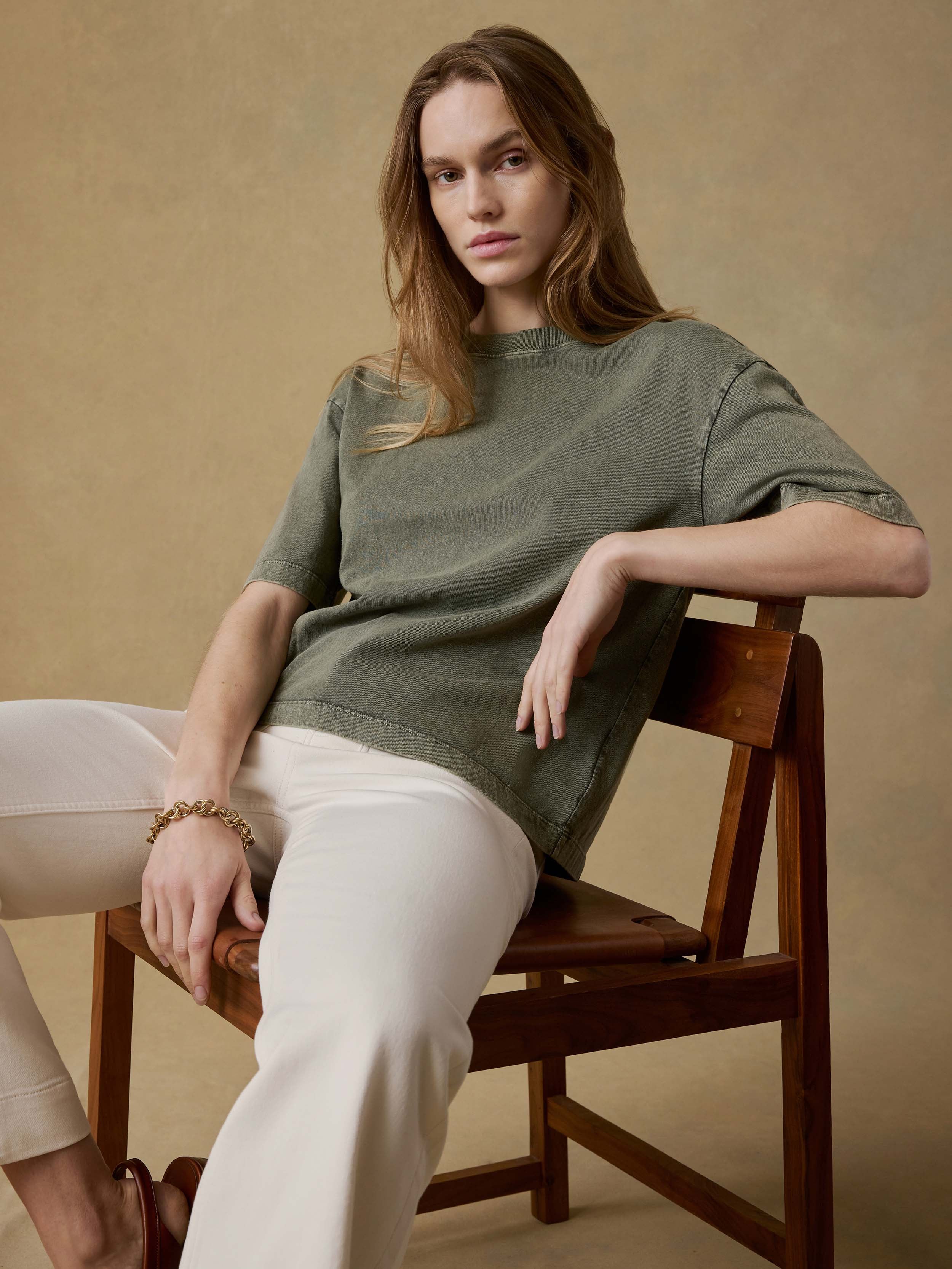 Recycled Cotton Vintage Tee - Island Olive | Faherty Brand