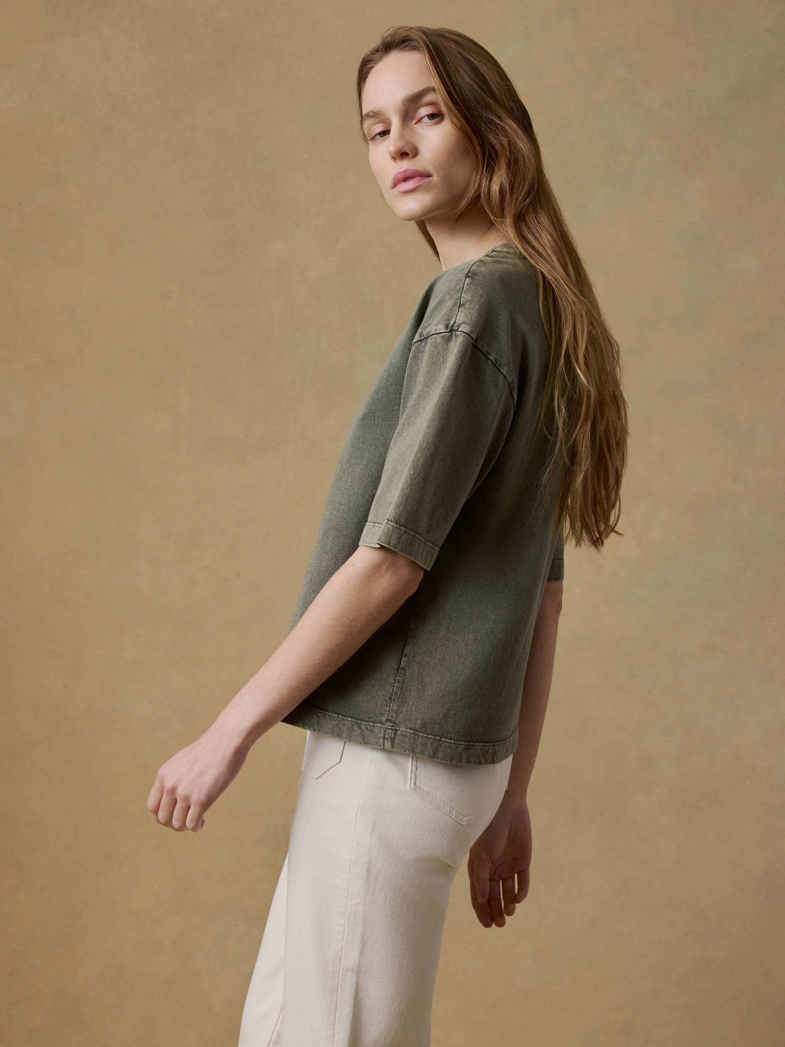 Recycled Cotton Vintage Tee - Island Olive | Faherty Brand