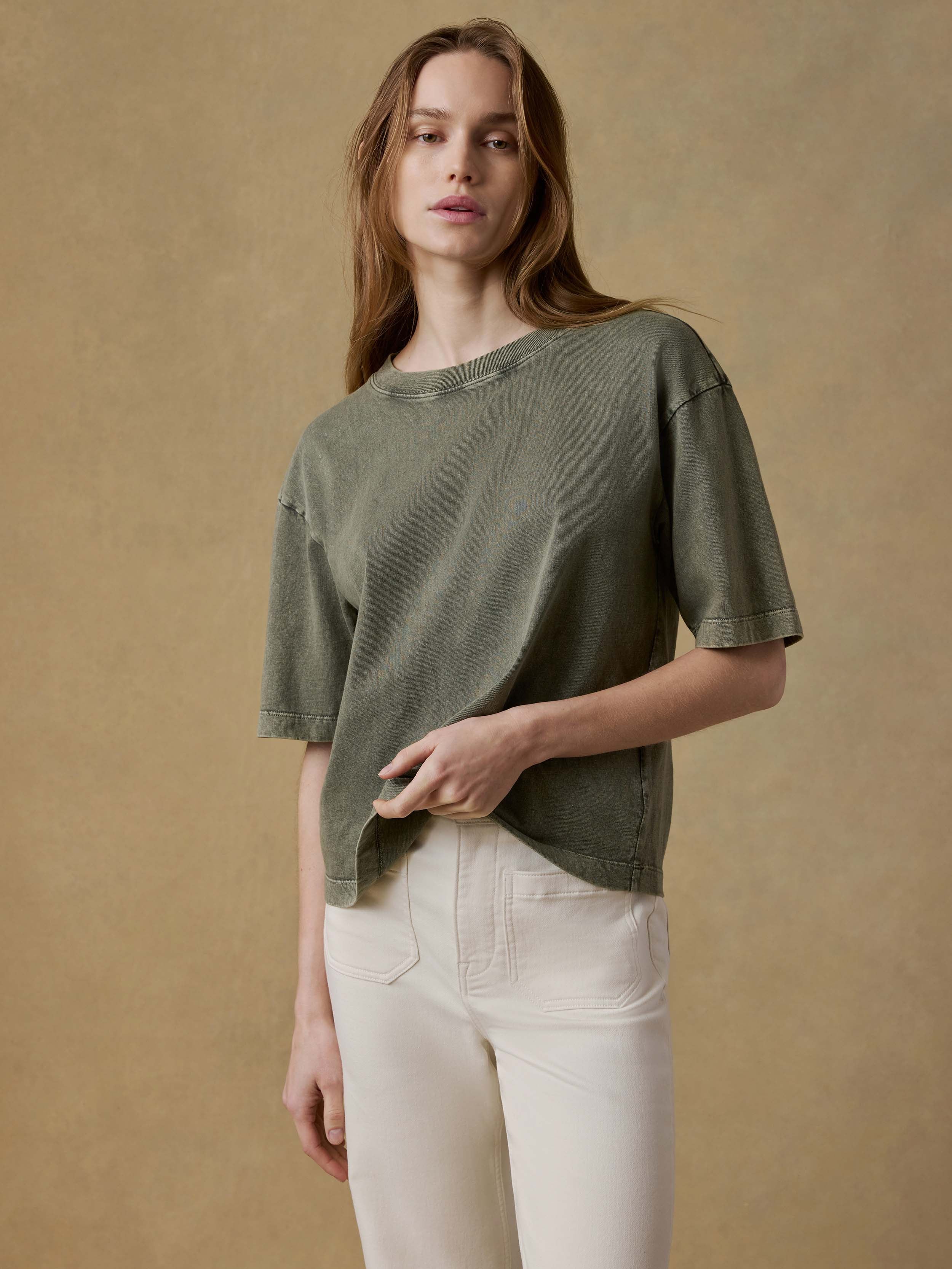 Recycled Cotton Vintage Tee - Island Olive | Faherty Brand