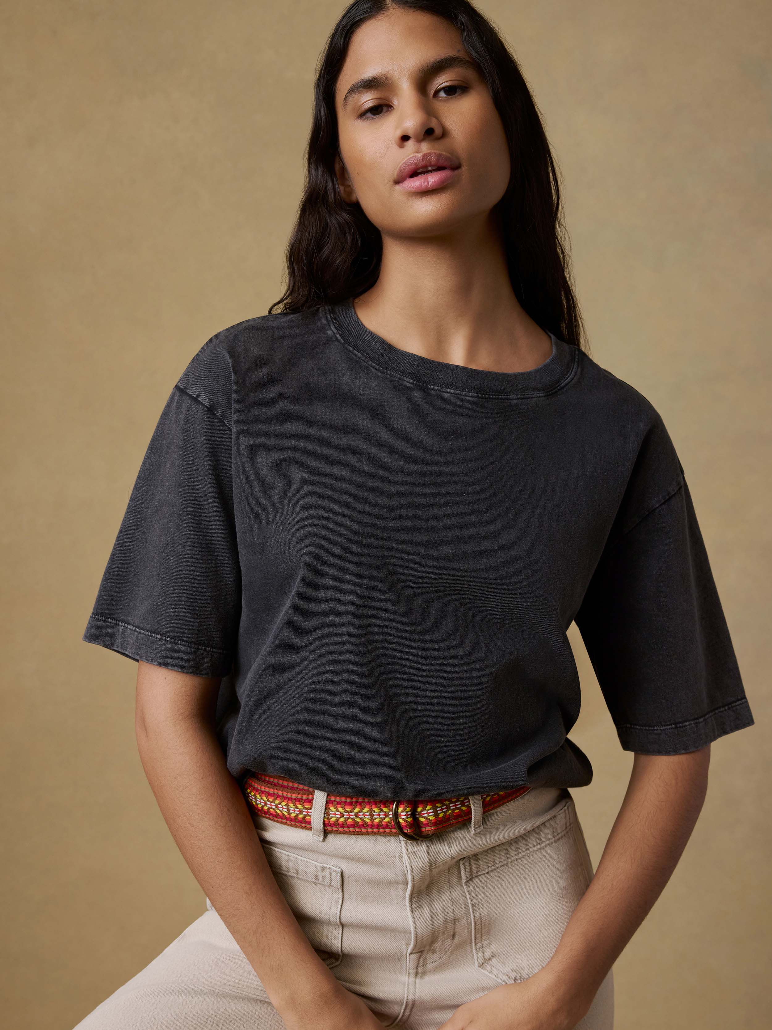 Recycled Cotton Vintage Tee - Washed Black | Faherty Brand