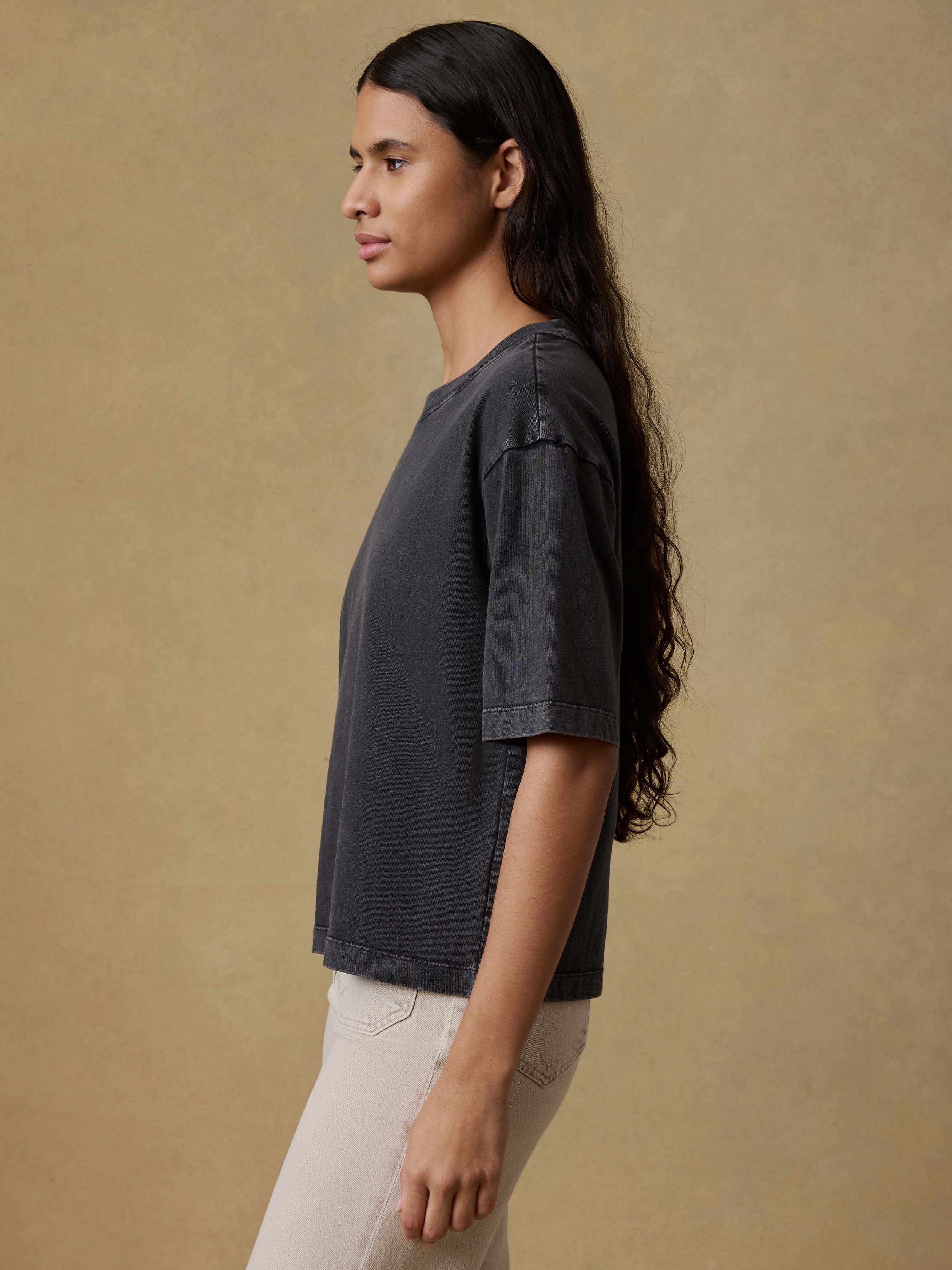 Recycled Cotton Vintage Tee - Washed Black | Faherty Brand