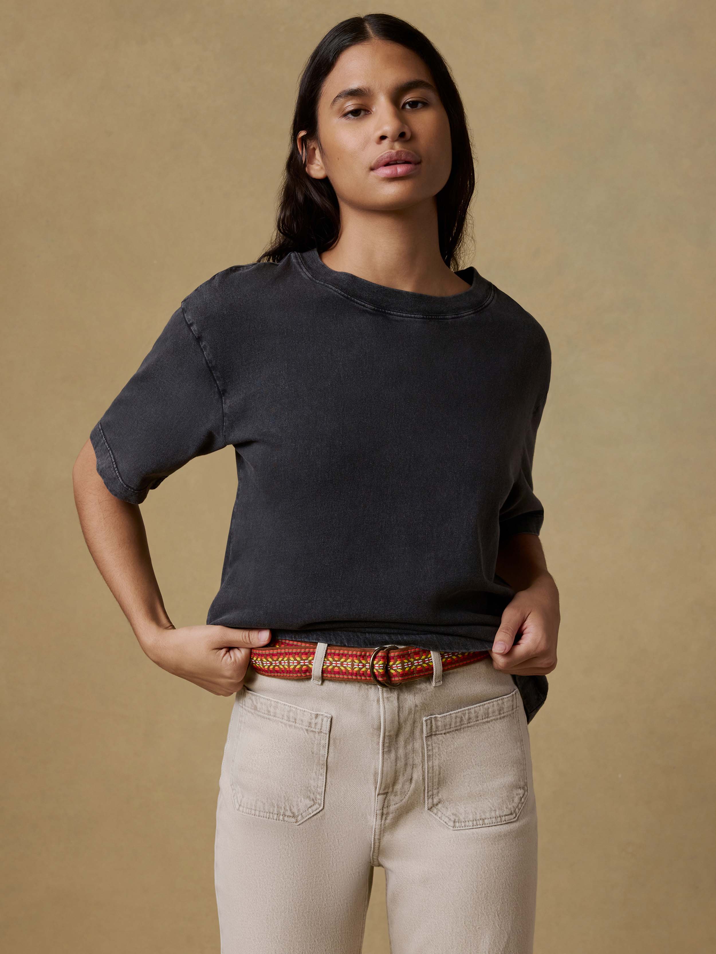 Recycled Cotton Vintage Tee - Washed Black | Faherty Brand